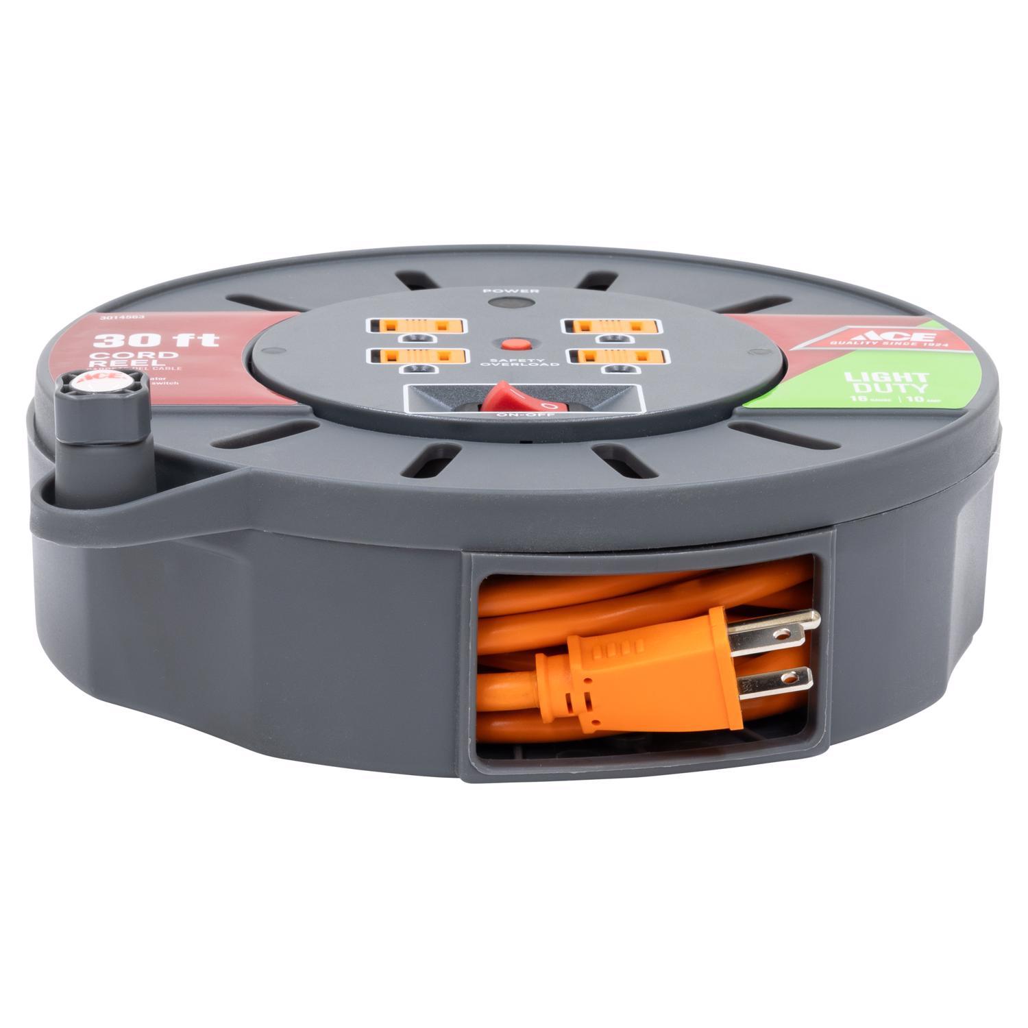 Ace 30 ft. L Plastic Cord Reel