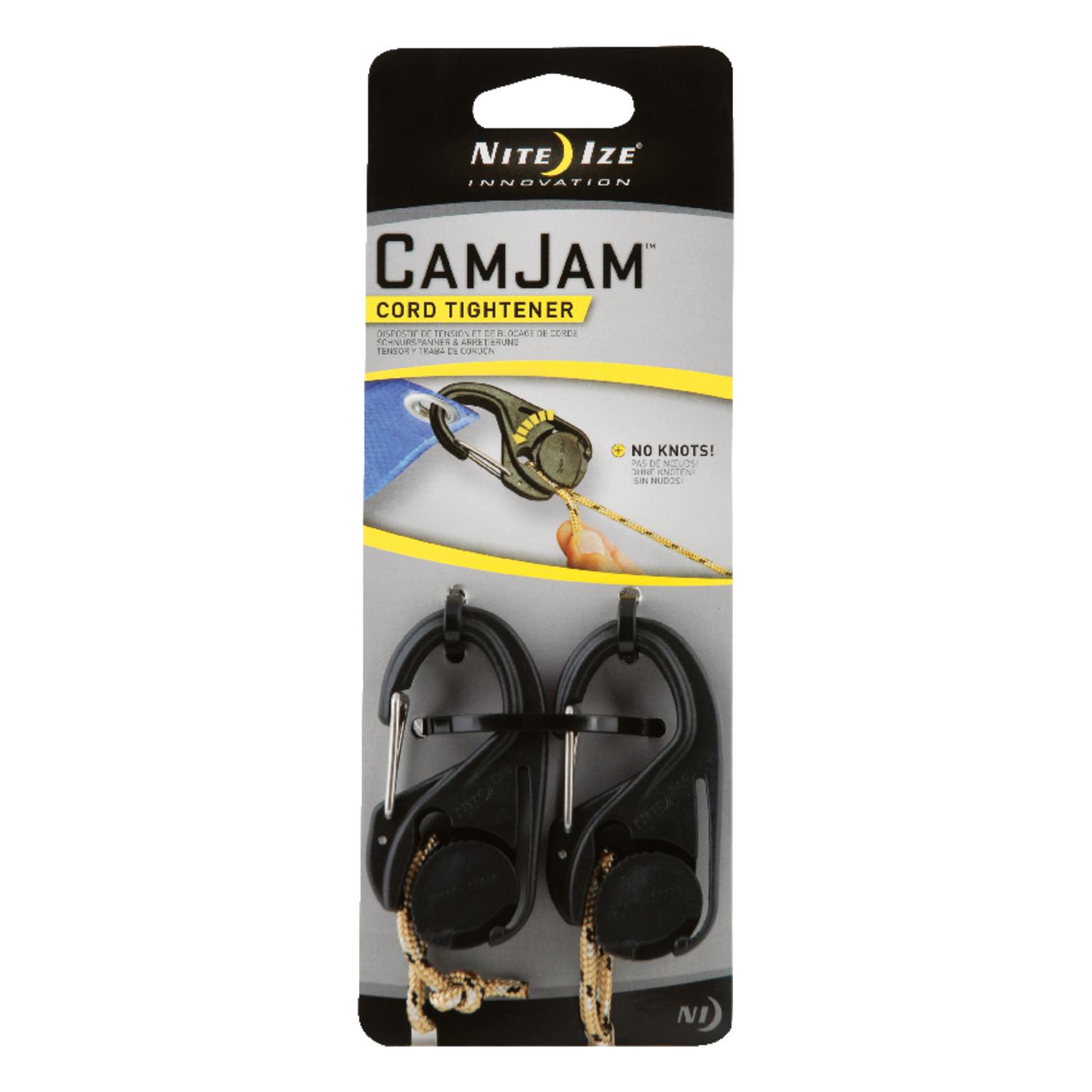 Nite Ize CamJam 5/32 in. D X 2 in. L Black Twisted Plastic Tie-Down Rope