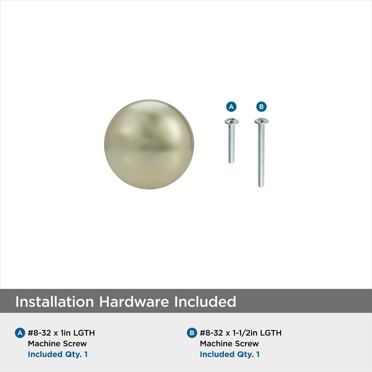 Amerock Allison Round Cabinet Knob 1-1/4 in. D 1-1/8 in. Polished Brass 1 pk