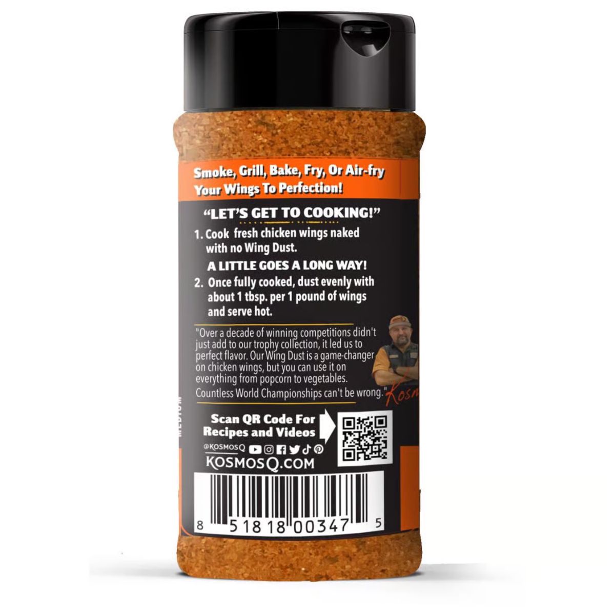 Kosmos Q Wing Dust Buffalo Wing Seasoning 5 oz.