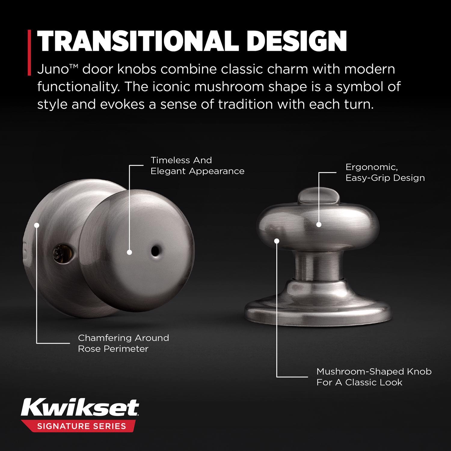 Kwikset Juno Satin Nickel Privacy Lockset 1-3/4 in.
