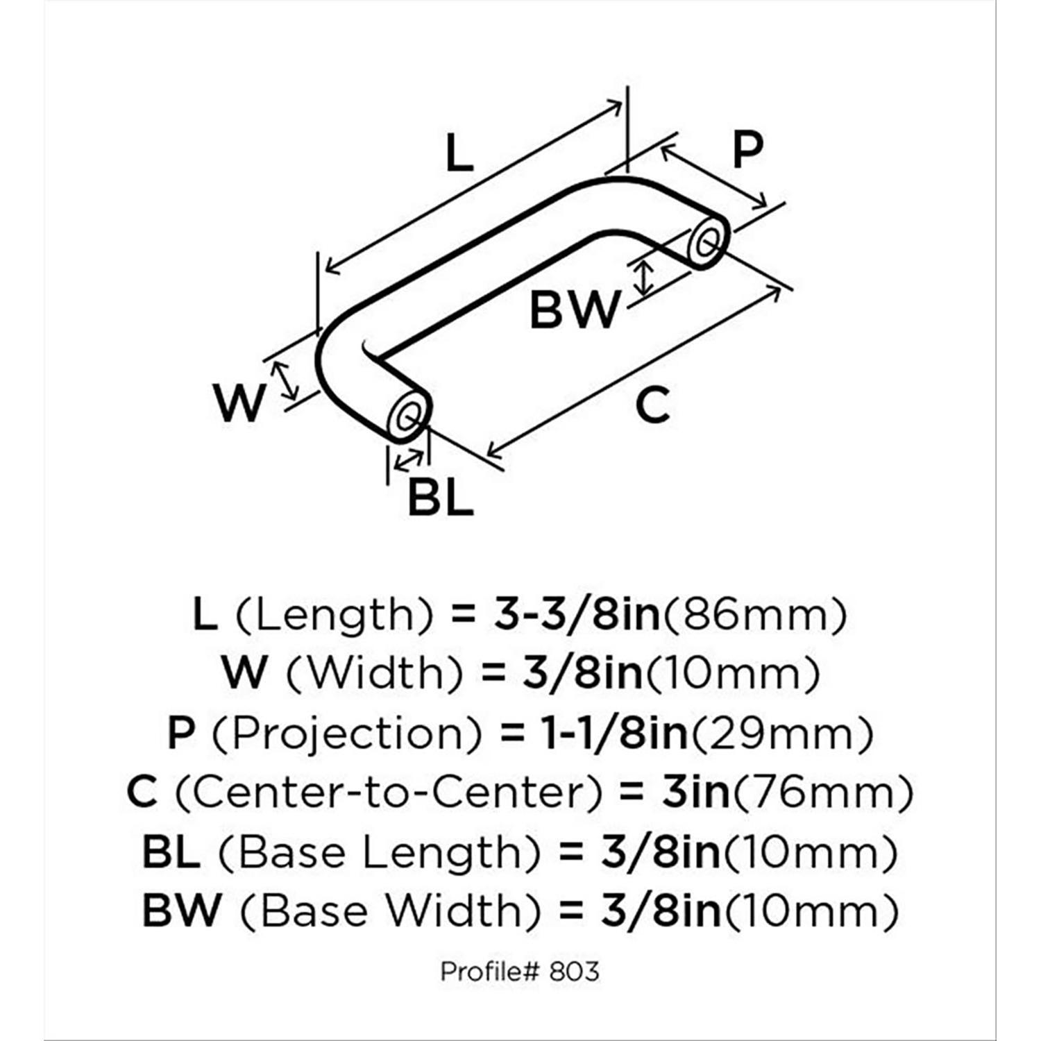 Amerock Allison Cabinet Pull 3 in. White 1 pk