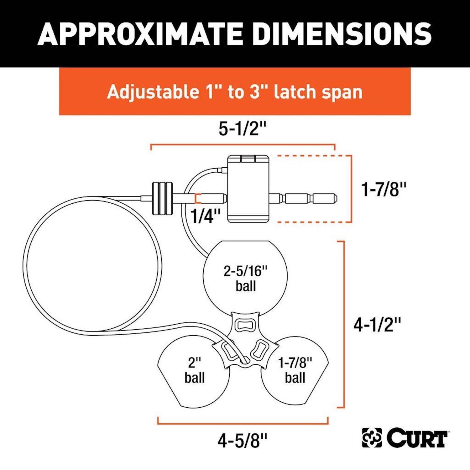 CURT Anti-Theft Trailer Coupler Ball and Lock