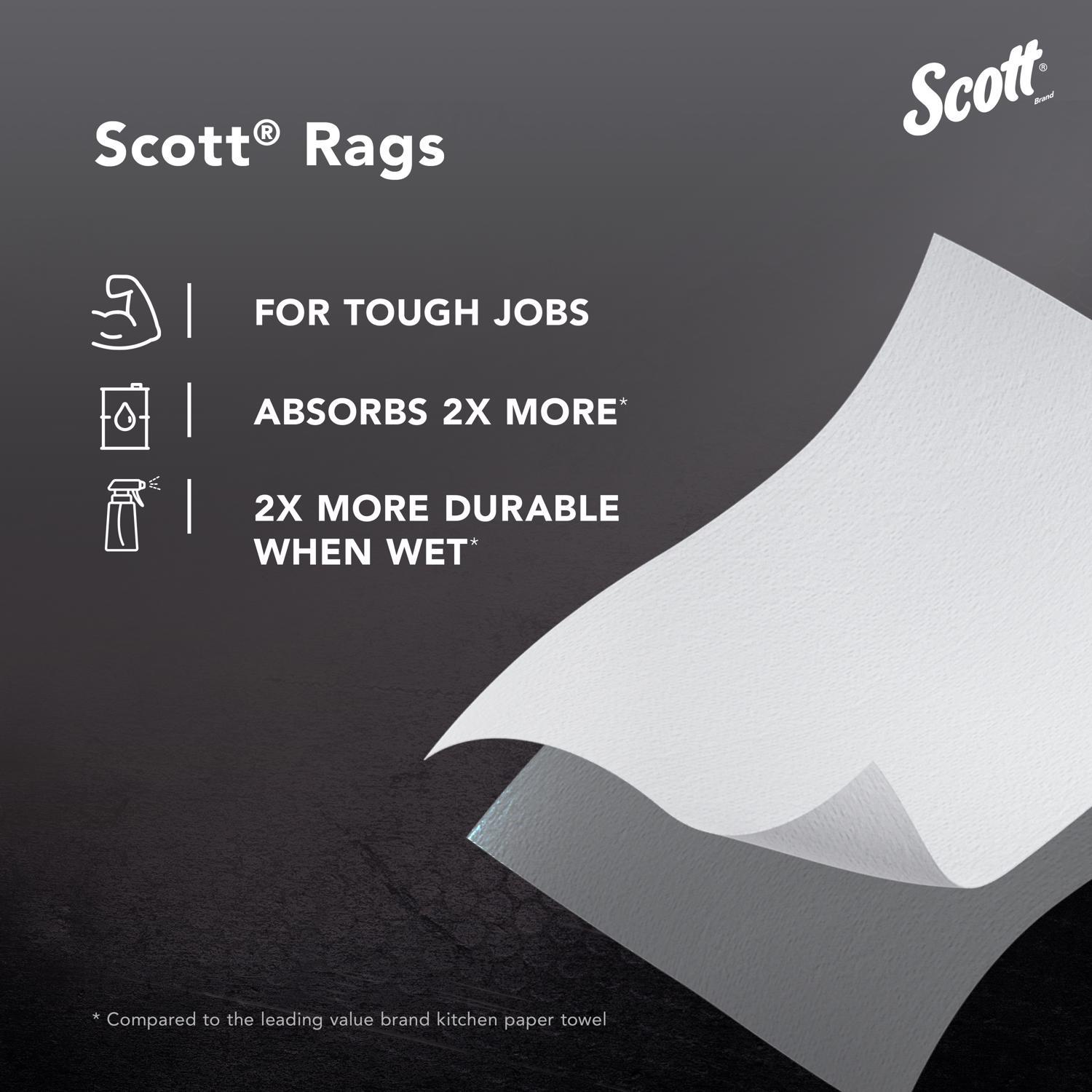 Scott Rags On a Roll Cleaning Cloth 9.4 in. W X 11 in. L 60 sheet 1 pk