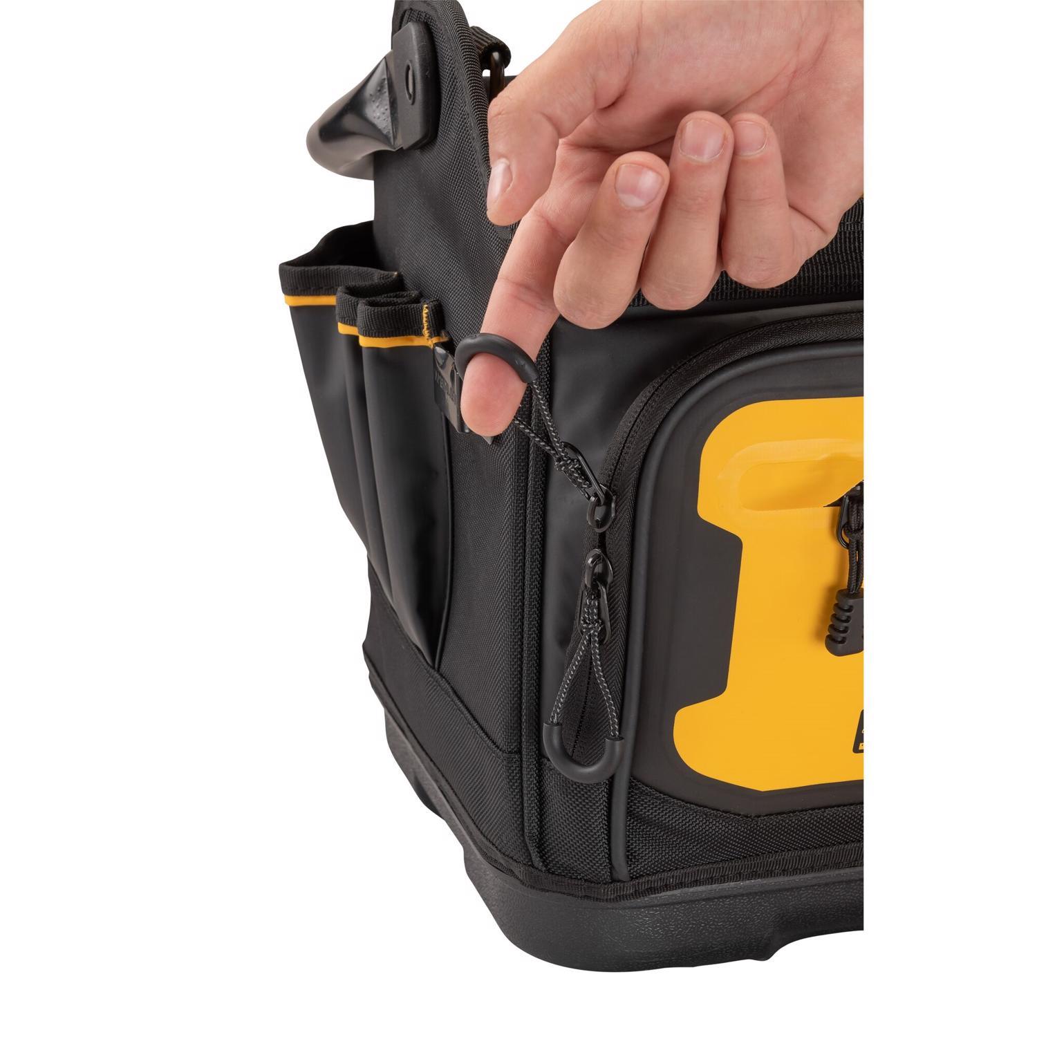 DEWALT Ballistic Nylon Open Top Tool Tote Tool Tote 36 pocket Black/Yellow 1 pc