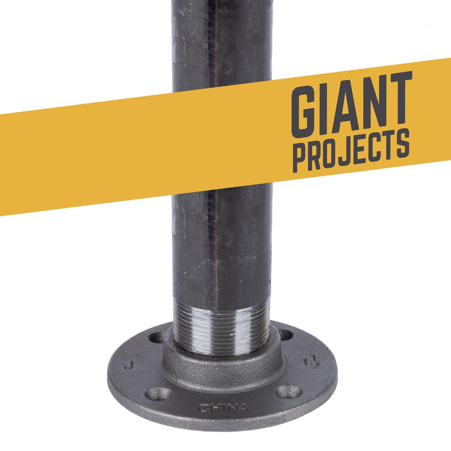 STZ Industries 1-1/2 in. FIP each Black Malleable Iron Floor Flange