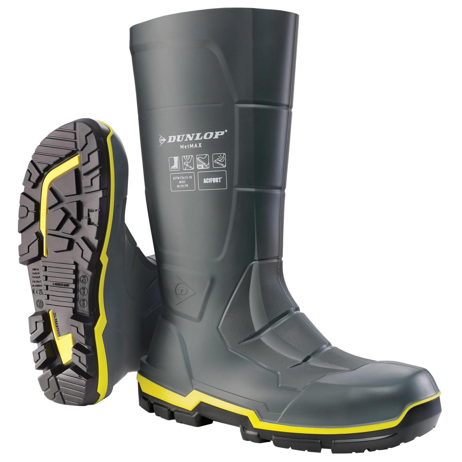 Dunlop Boots 10 US Gray 1 pair Waterproof