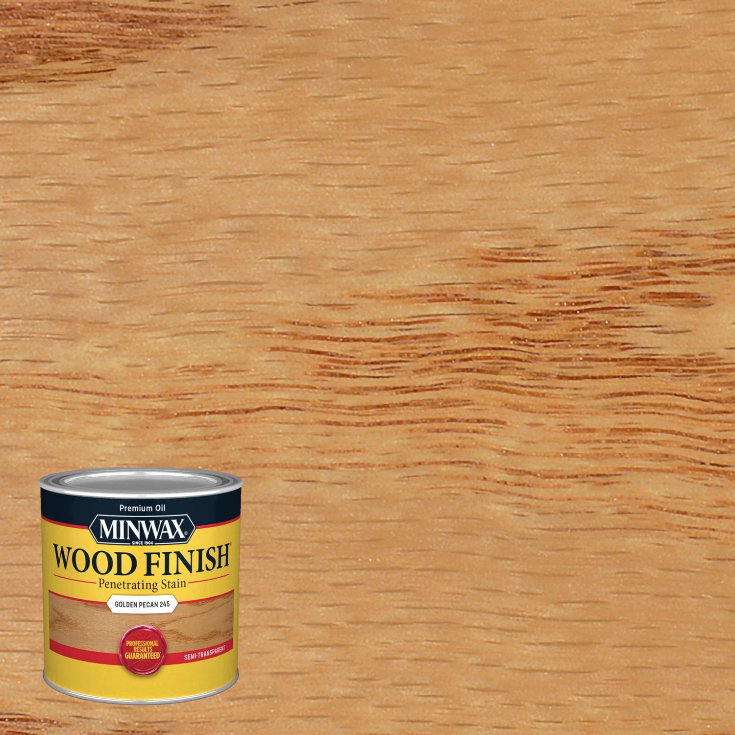 Minwax Wood Finish Semi-Transparent Golden Pecan Oil-Based Penetrating Wood Stain 1/2 pt