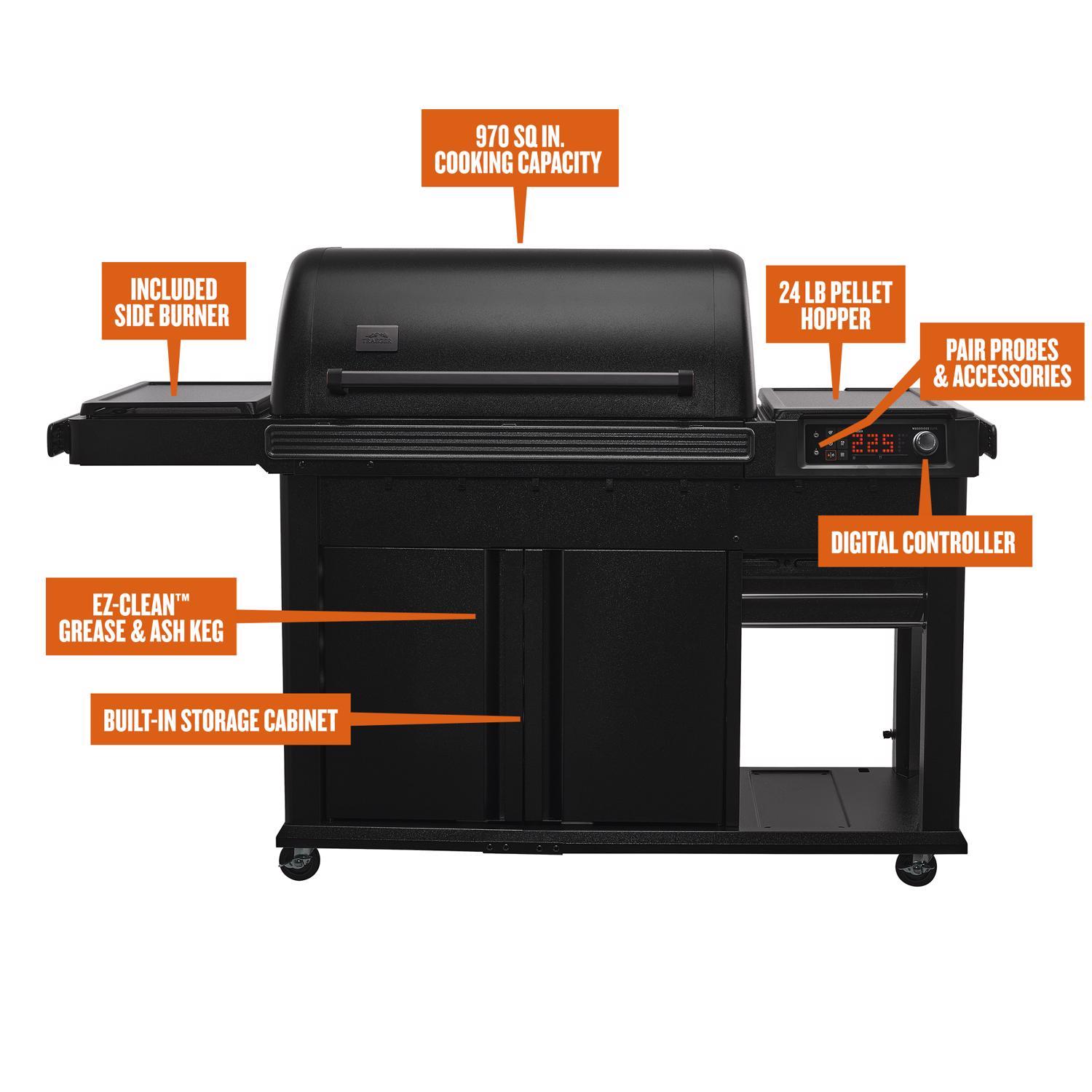 Traeger Woodridge Elite Wood Pellet WiFi Grill Black