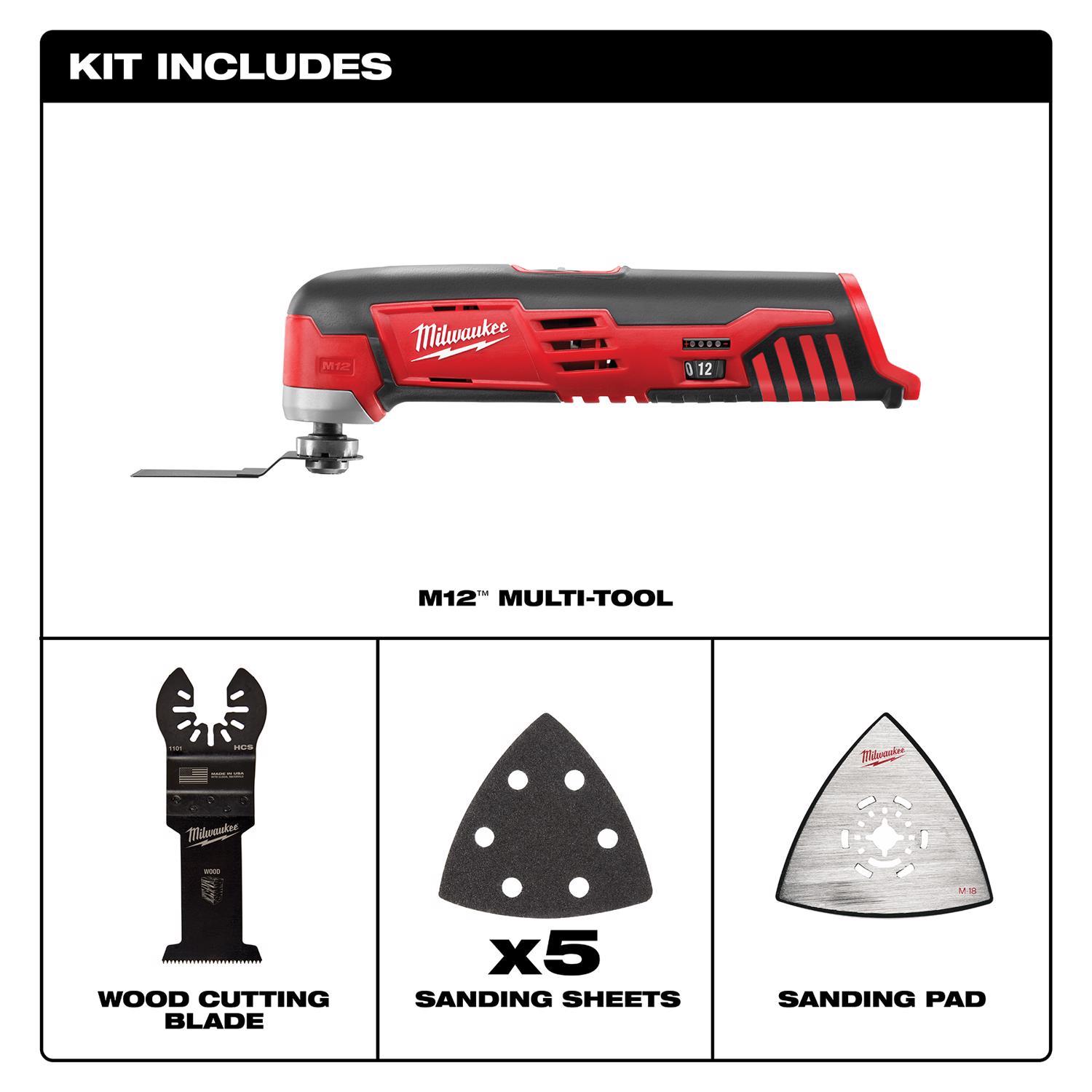 Milwaukee M12 Cordless Oscillating Multi-Tool Tool Only