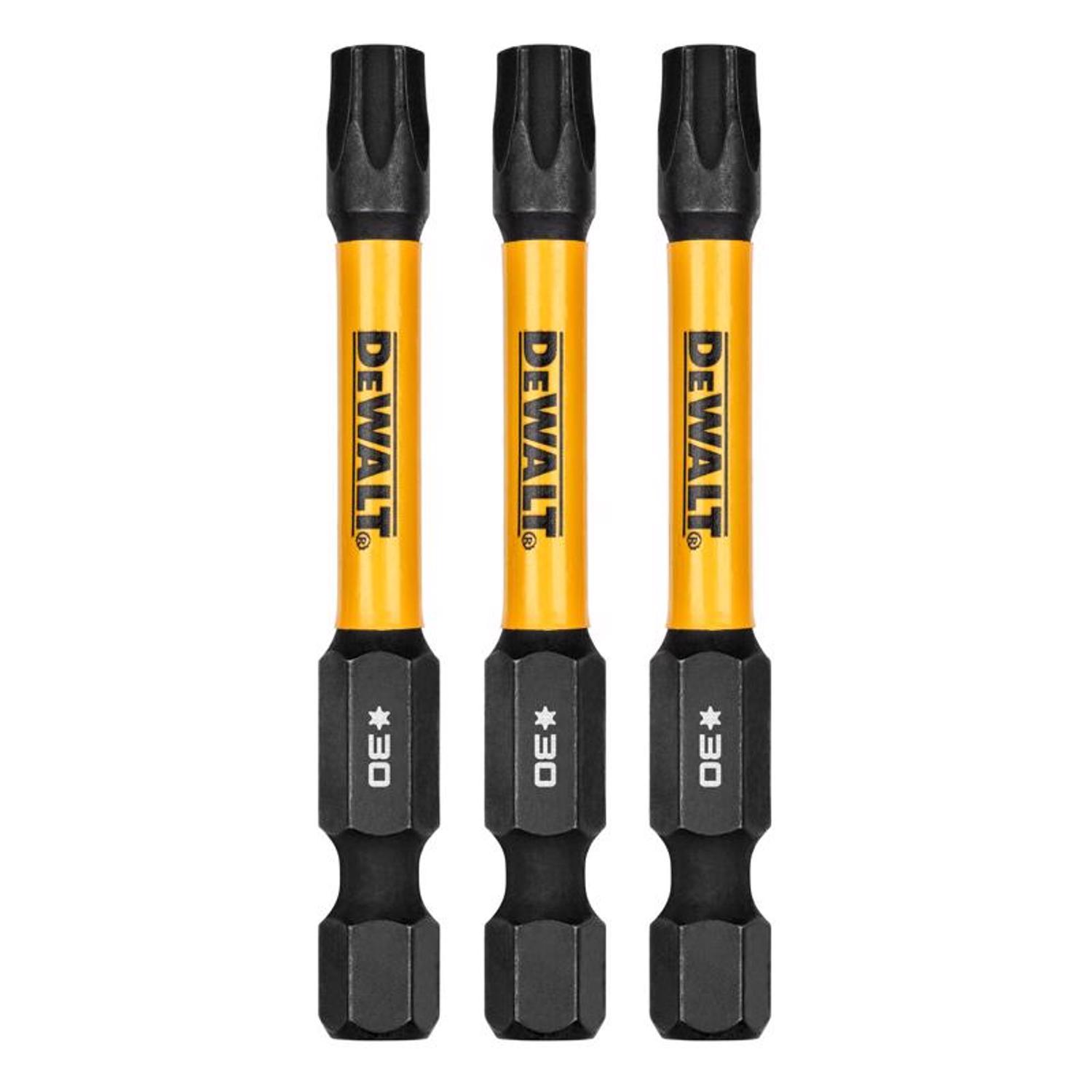 DeWalt FlexTorq Torx T30 X 2.25 in. L Drill and Driver Bit Set Steel 3 pc