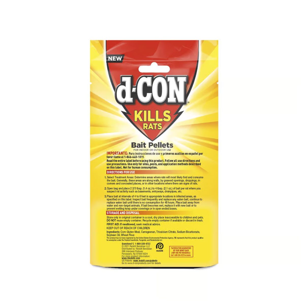 d-CON Toxic Pest Control Pellets For Mice and Rats 8 oz. 1 Pack