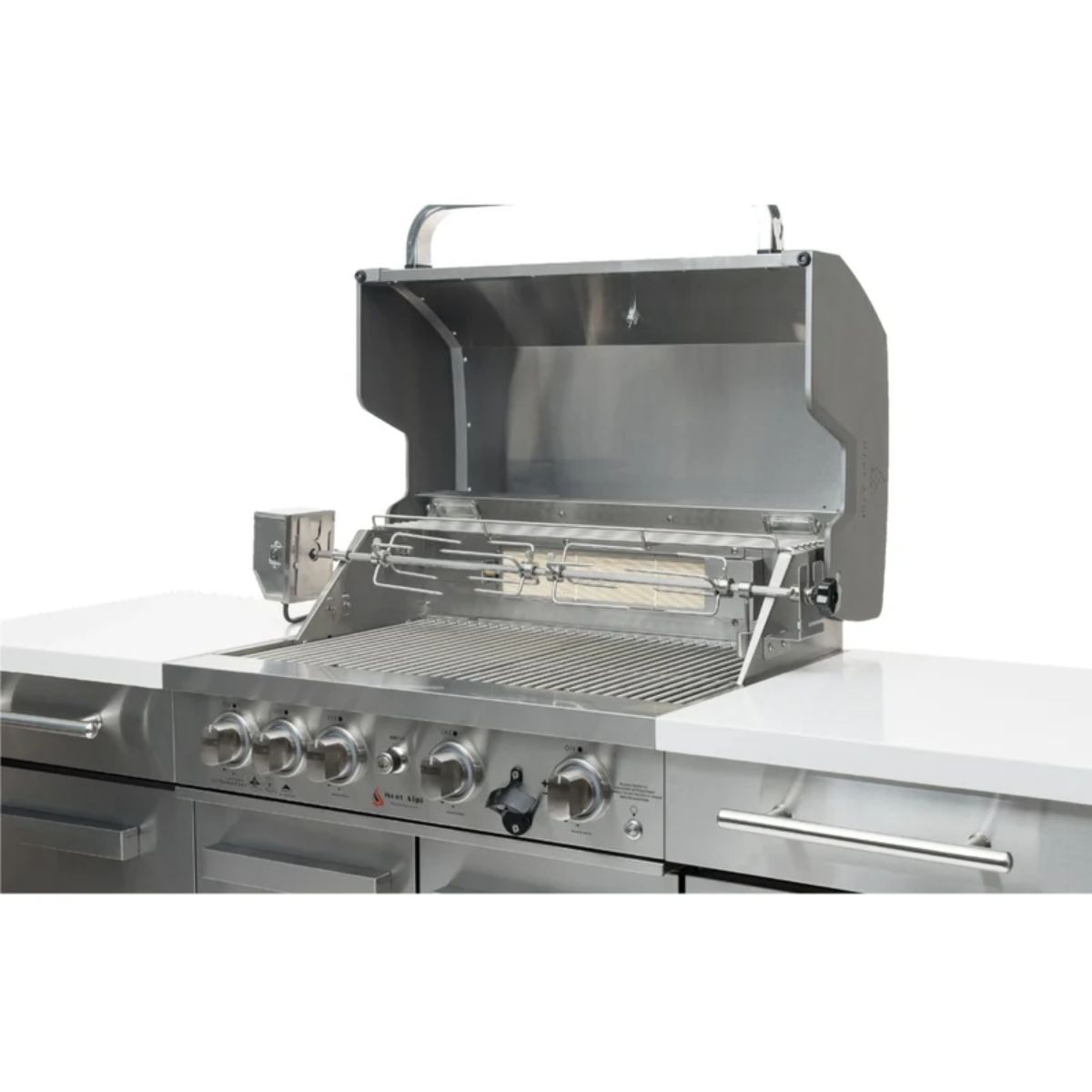 Mont Alpi MA-957RSFC 6 ft. Propane Outdoor Kitchen Island with Refrigerator