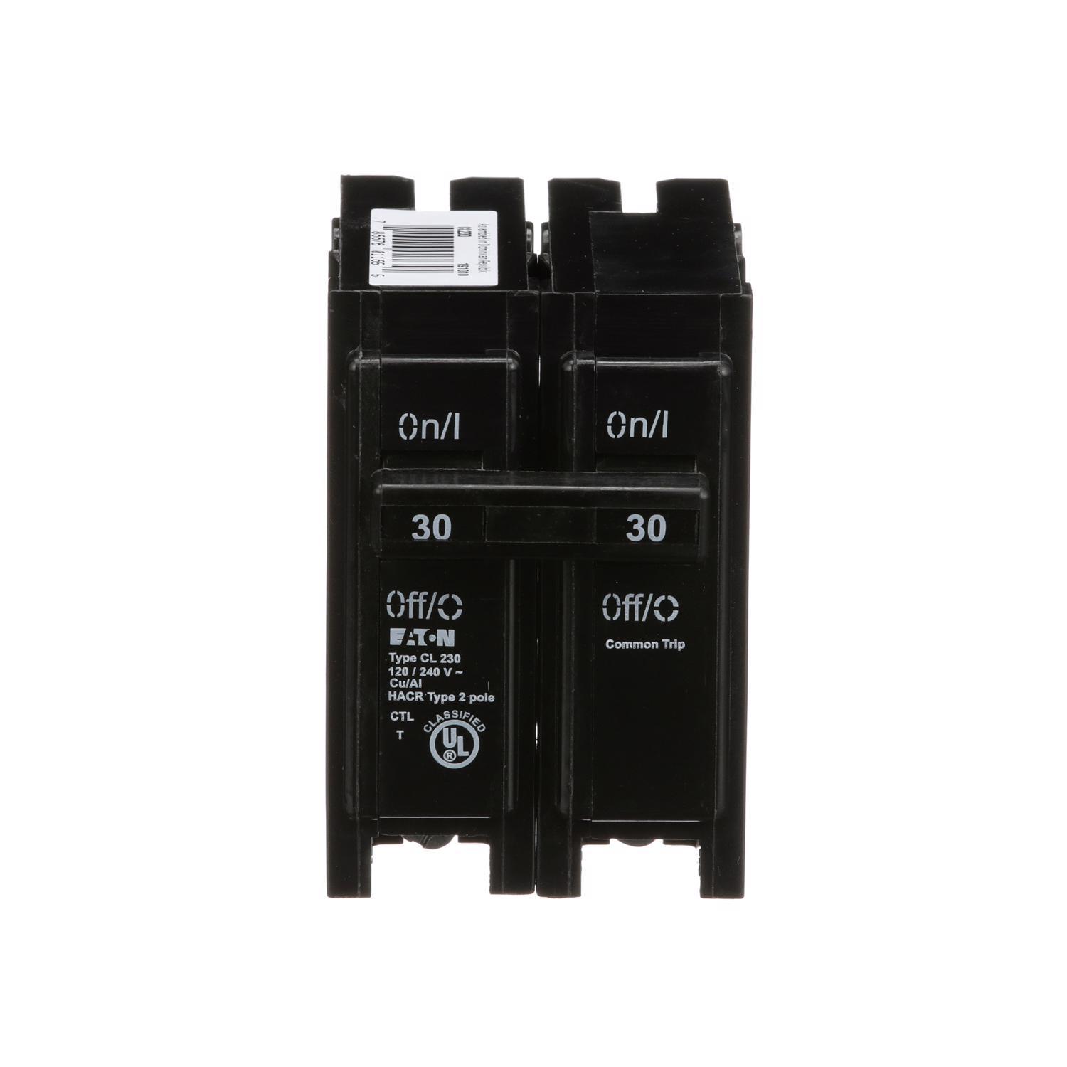 Eaton 30 amps Plug In 2-Pole Circuit Breaker