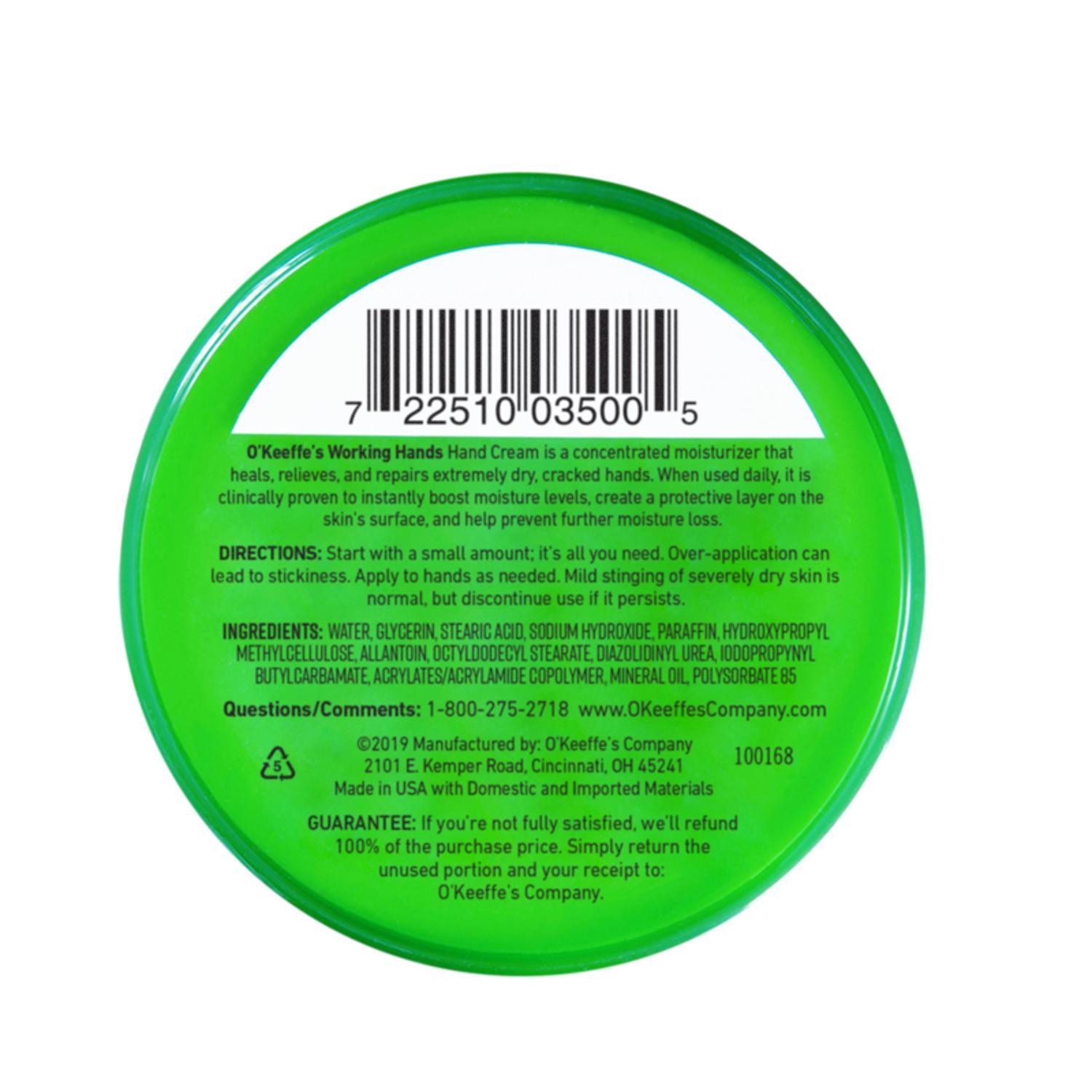 O'Keeffe's Working Hands No Scent Hand Repair Cream 3.4 oz 1 pk