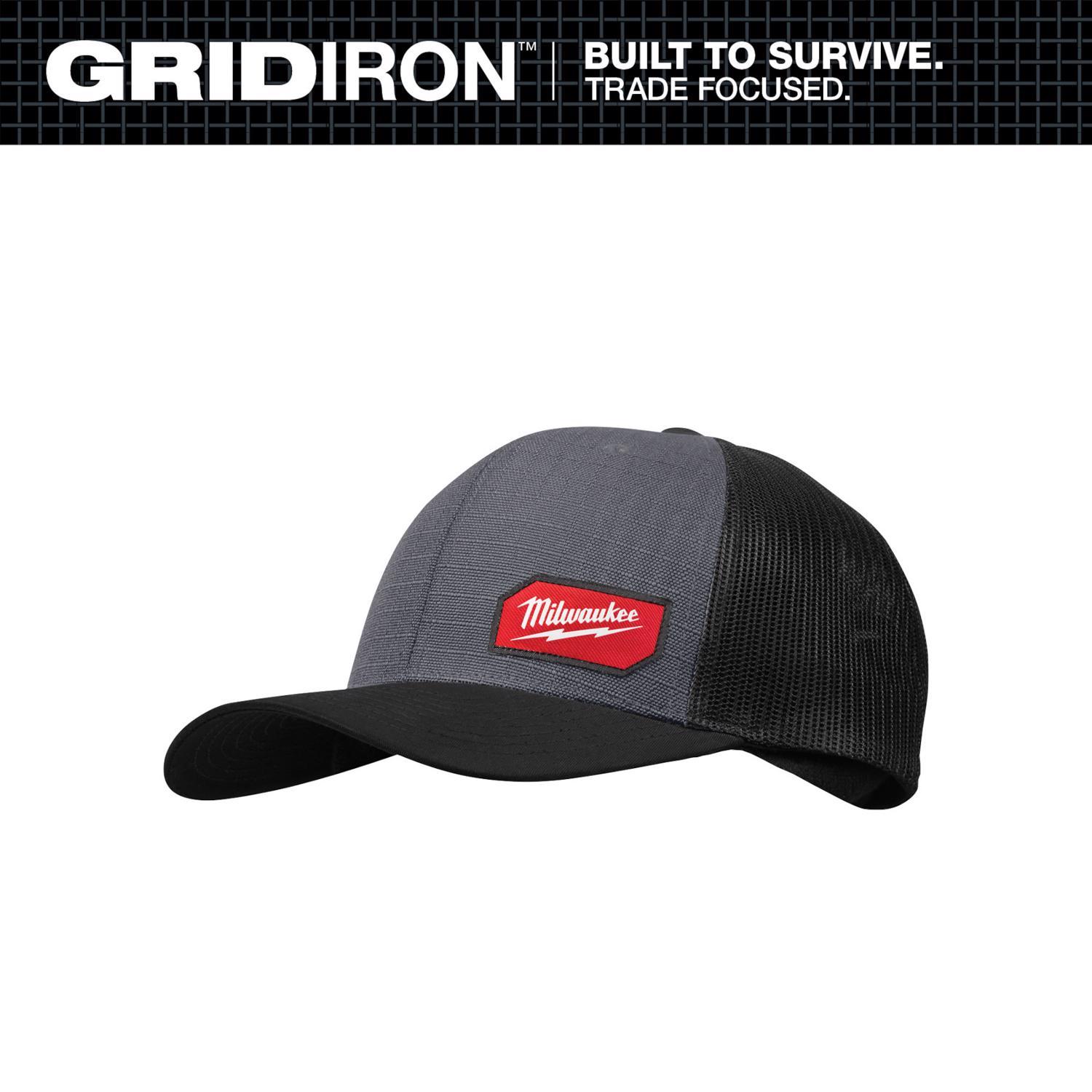Milwaukee Gridiron Snapback Trucker Hat Gray One Size Fits Most