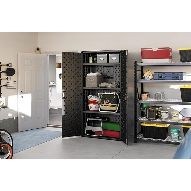 Suncast Mega Tall Storage Cabinet Black