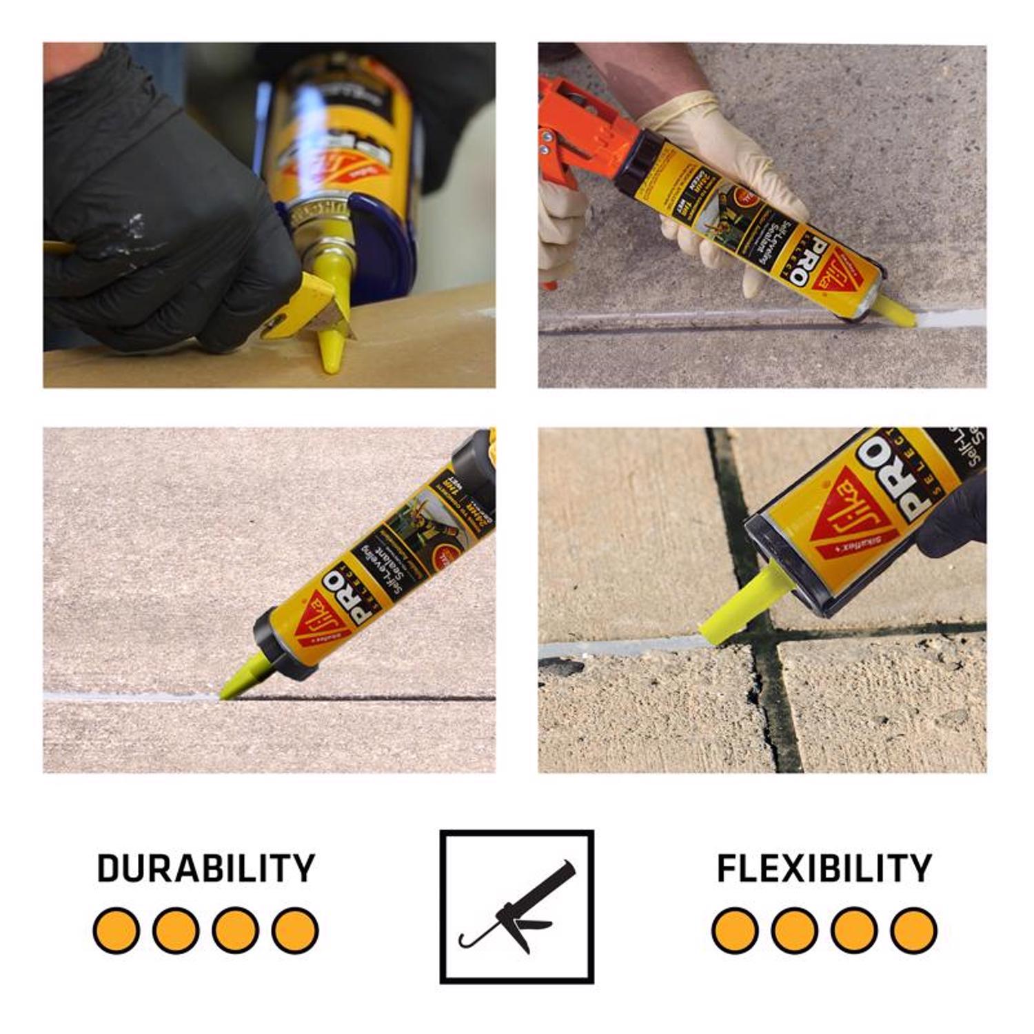 Sika Pro Select Gray Polyurethane Concrete Self-Leveling Sealant 10.1 oz