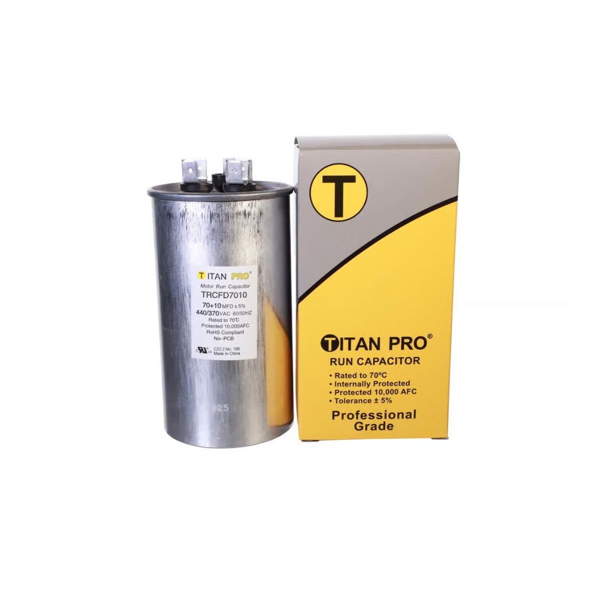 Titan Pro 70+10 MFD 440 V Round Run Capacitor
