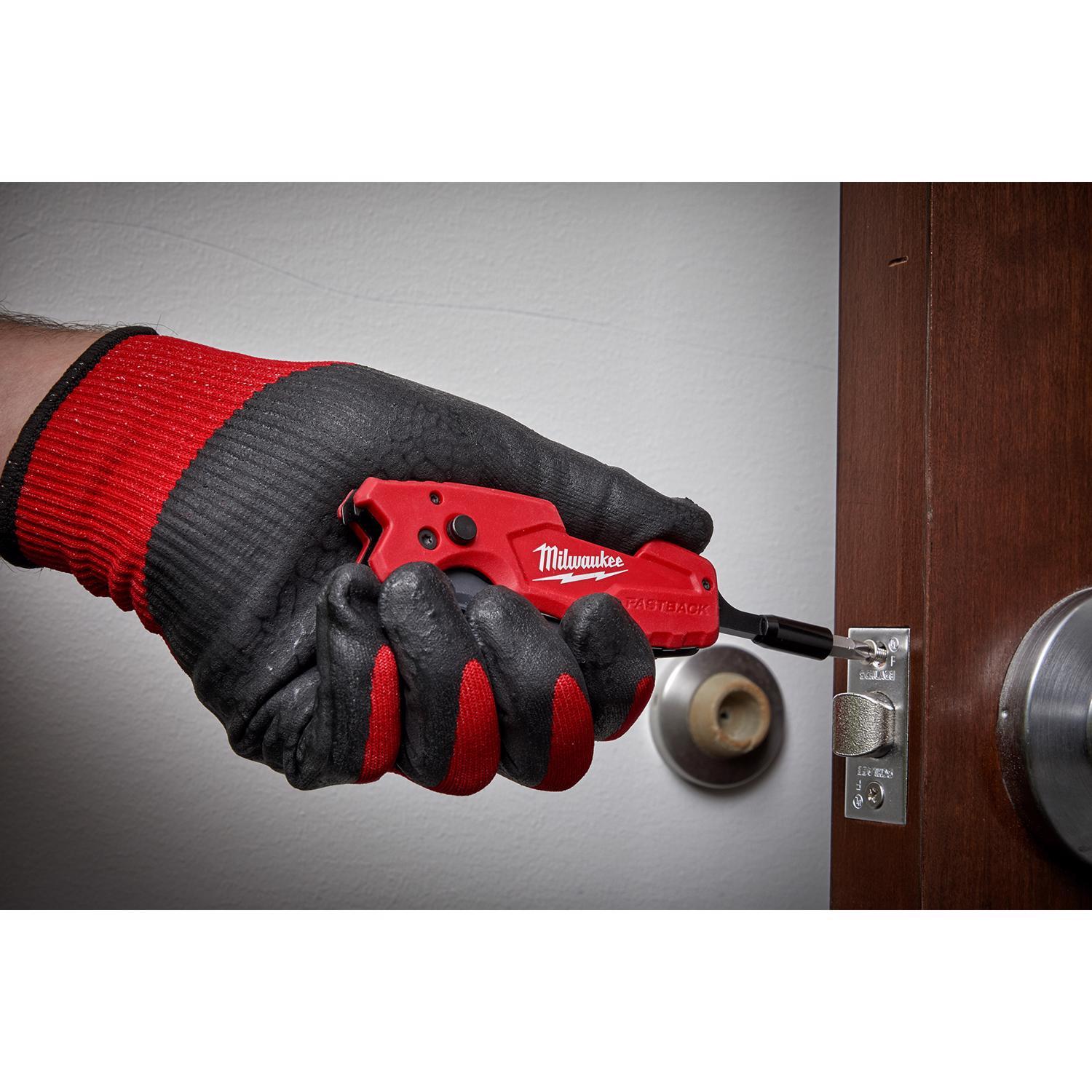 Milwaukee Fastback 8-3/4 in. Folding 6-in-1 Utility Knife Red 1 pc