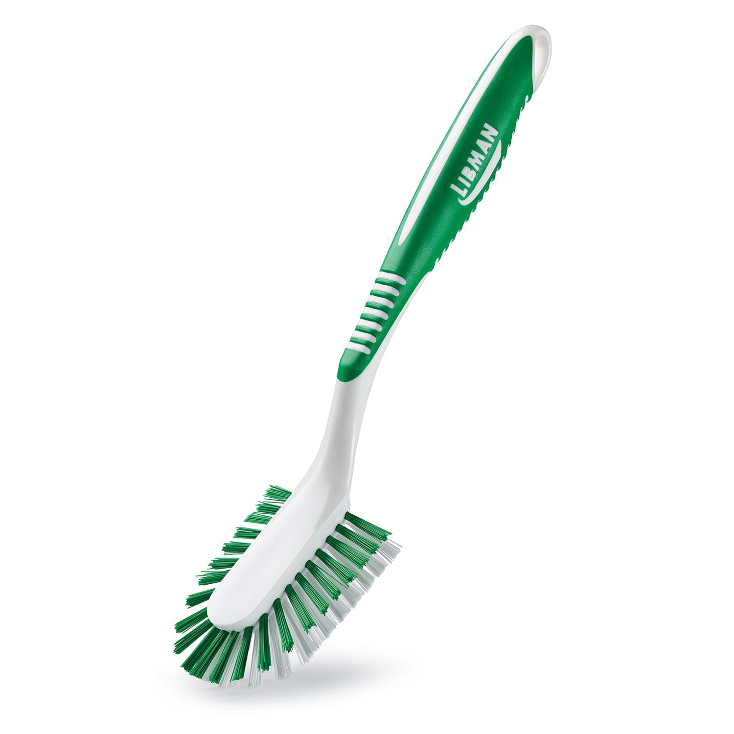 Libman 2.4 in. W Hard Bristle 8 in. Plastic/Rubber Handle Kitchen Brush
