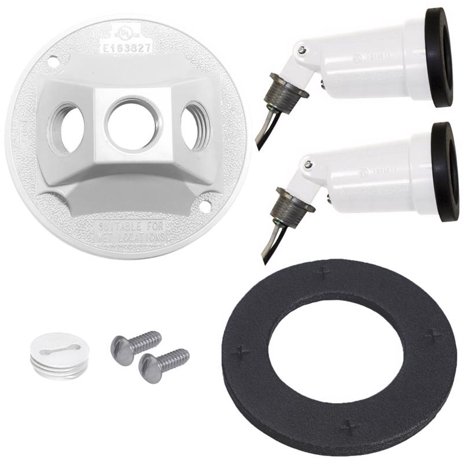 Sigma Engineered Solutions Switch Controlled White Lamp Holder Kit Hardwired