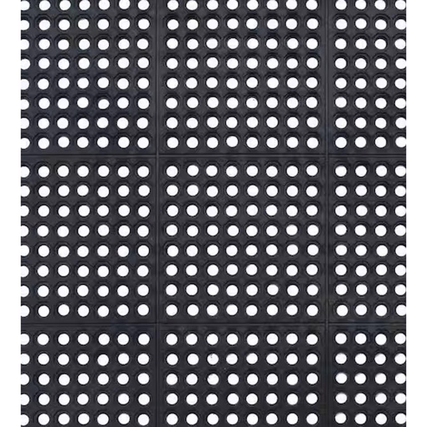 Sports Licensing Solutions 3 ft. W X 3 ft. L Black Anti-Fatigue Rubber Utility Mat