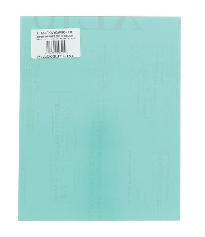 Lexan Clear Double Polycarbonate Sheet 11 in. W X 14 in. L X .093 in.