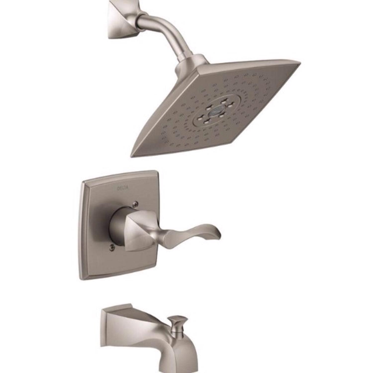 Delta Kahlo 1-Handle Brushed Nickel Tub and Shower Faucet