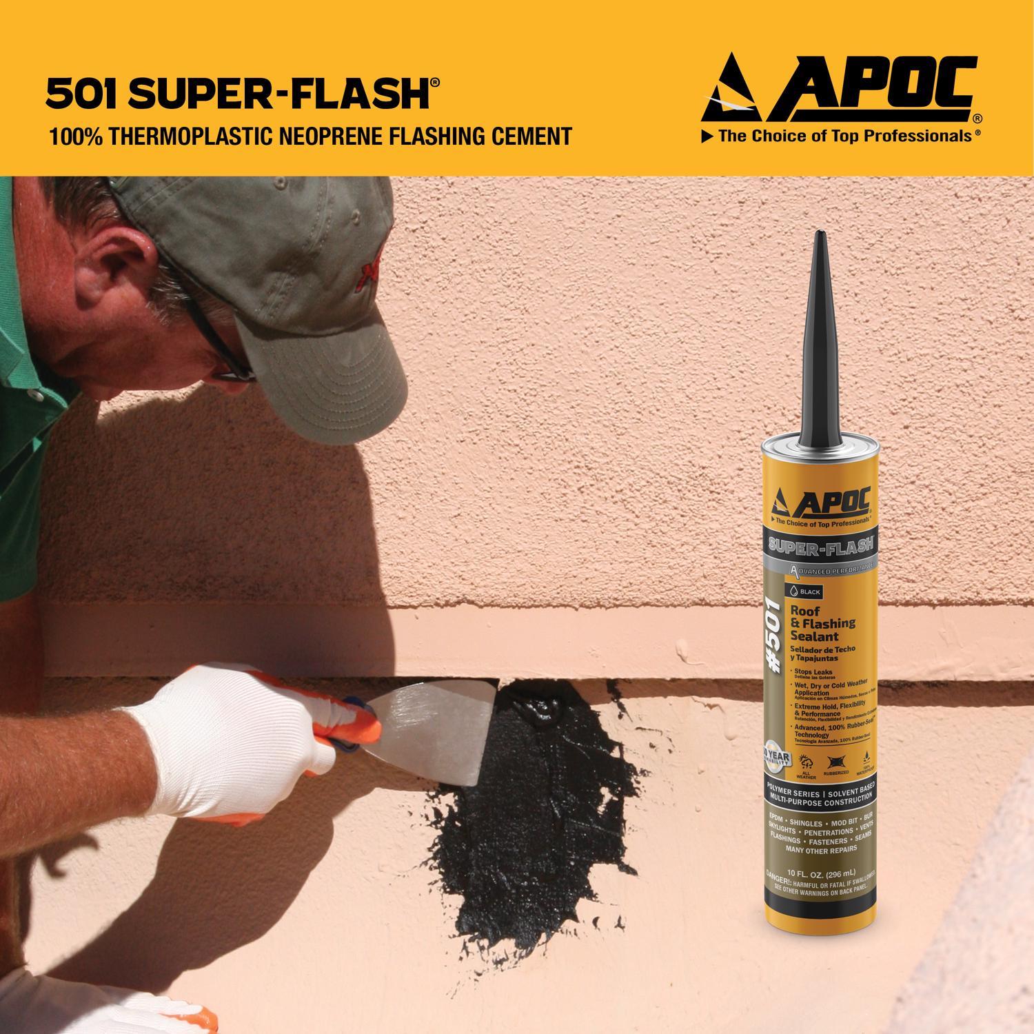 APOC Gloss Black Elastomeric Flashing Cement 10 oz