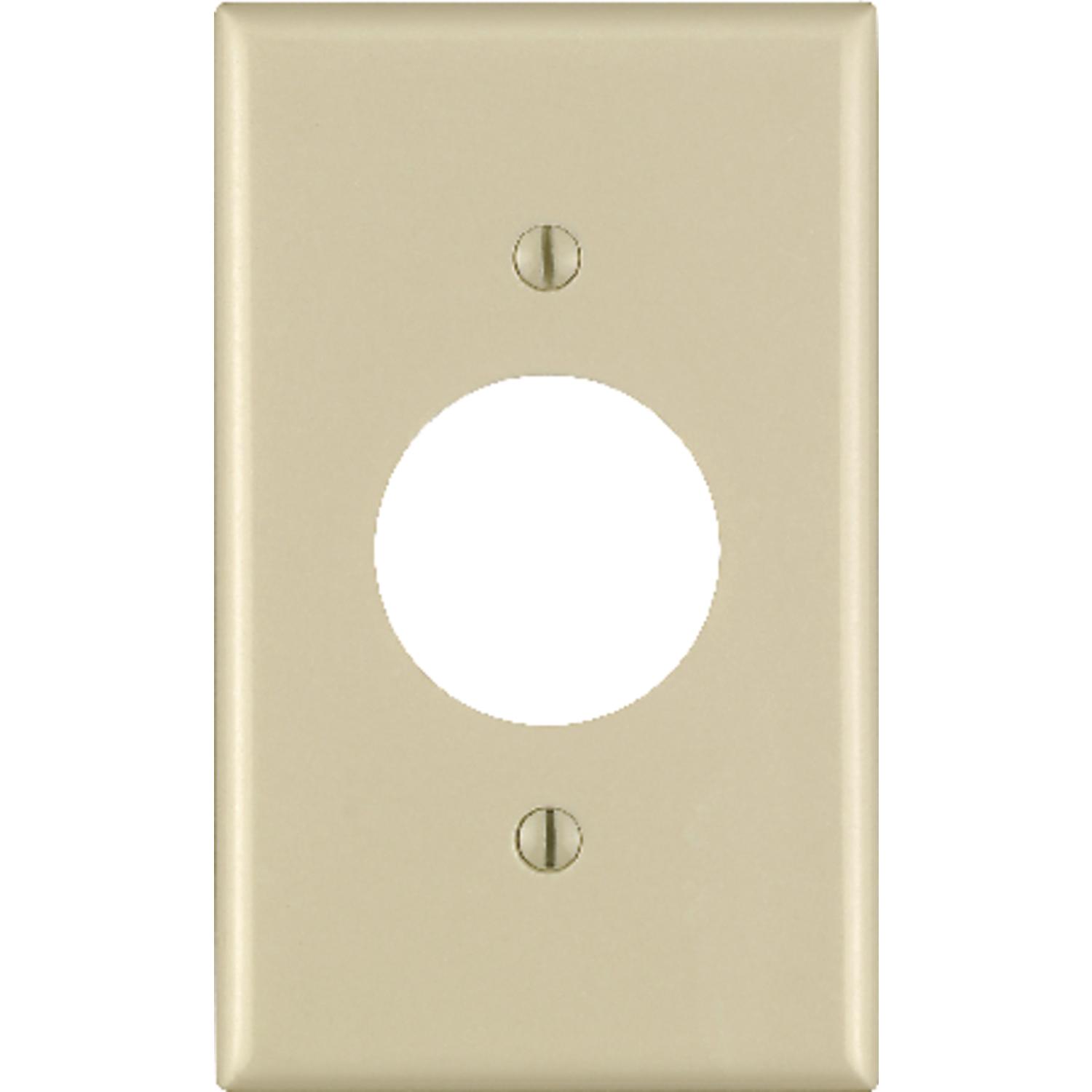 Leviton Ivory 1 gang Thermoset Plastic Outlet Wall Plate 1 pk