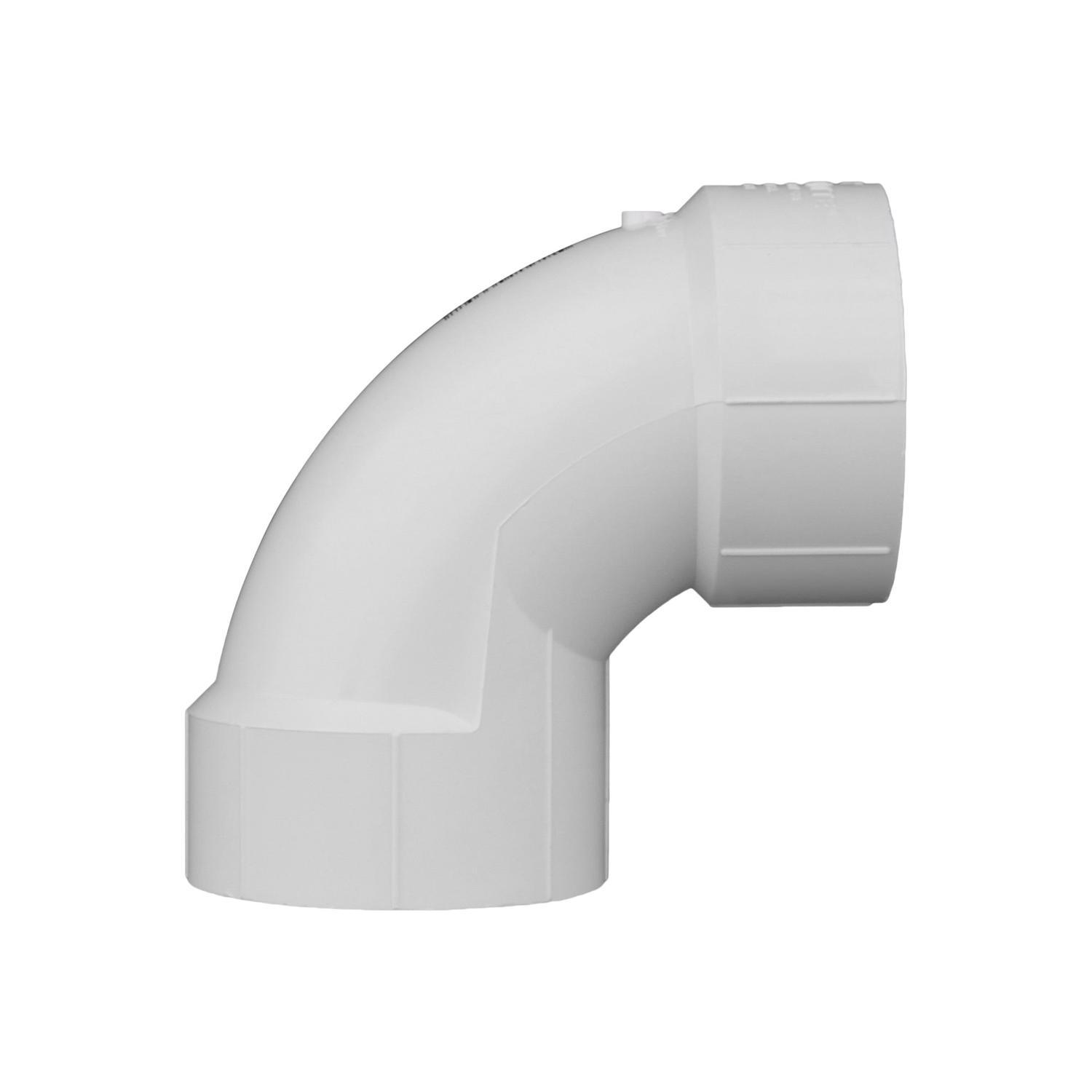 Charlotte Pipe Schedule 40 3 in. Hub X 3 in. D Hub PVC Elbow 1 pk