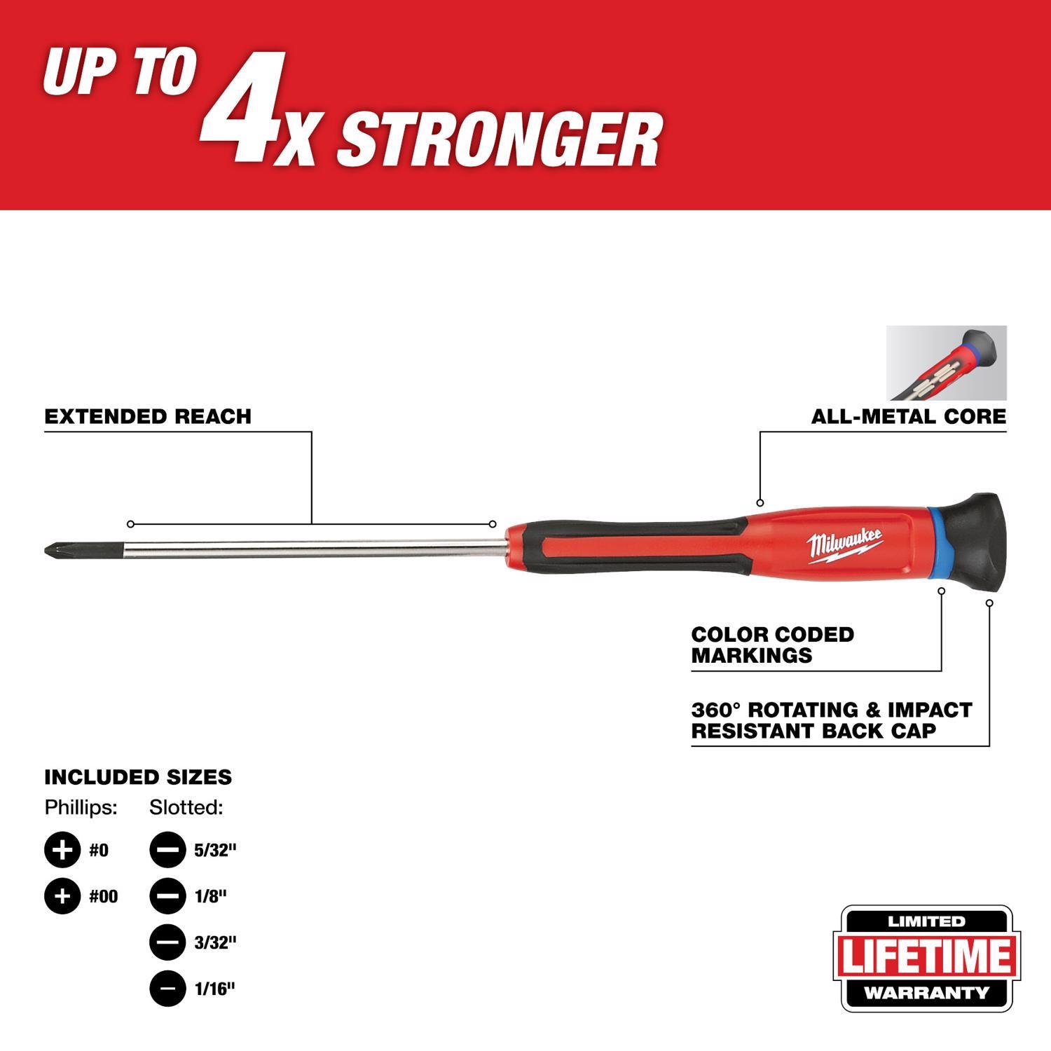 Milwaukee Assorted Screwdriver Set 6.0 in. 6 pc