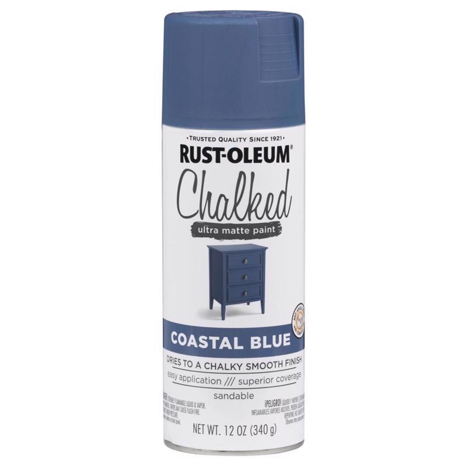 Rust-Oleum Chalked Matte Coastal Blue Chalky Finish Paint 12 oz