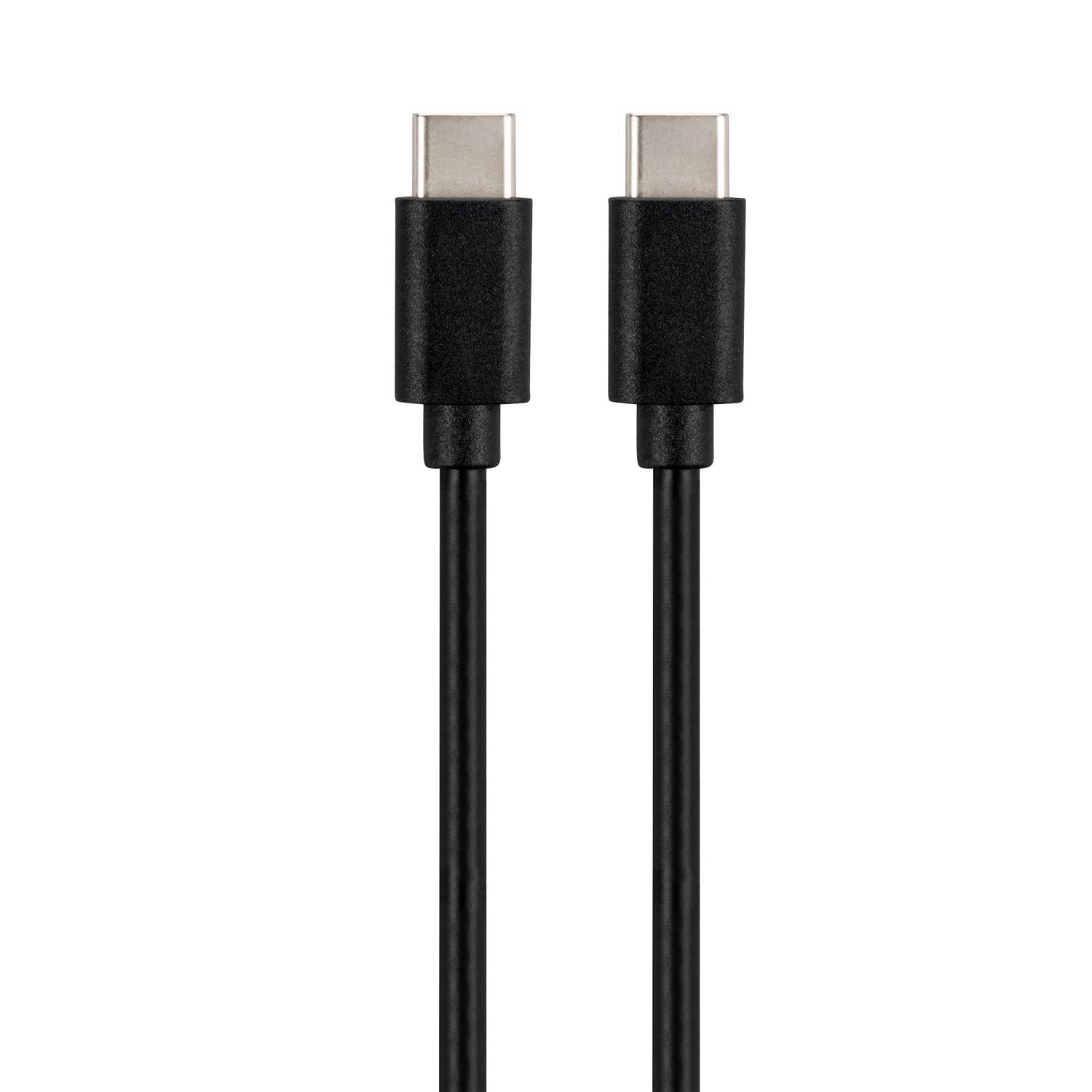 Monster Just Hook It Up Type C to Type C Charge and Sync Cable 3 ft. Black