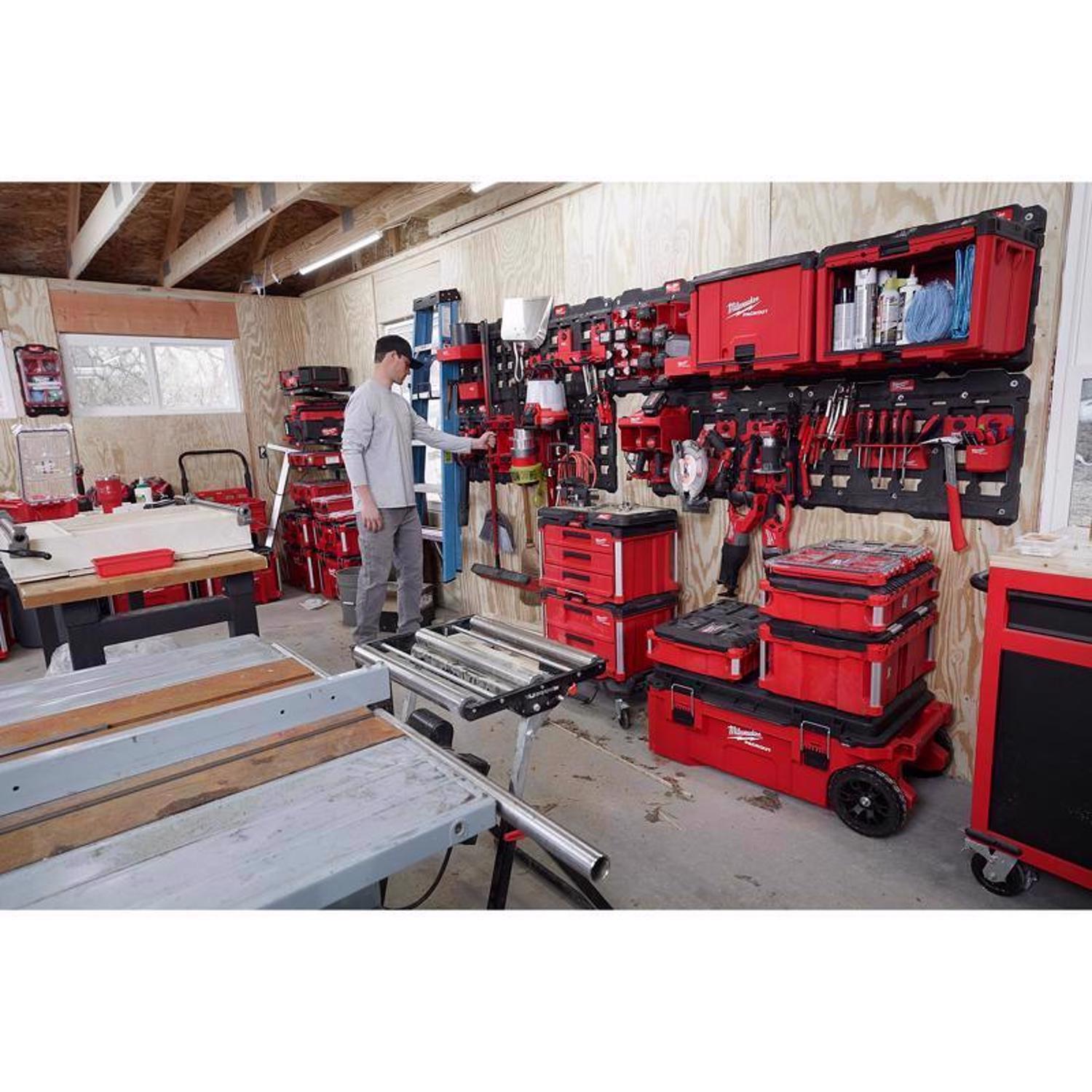Milwaukee Packout Shop Storage Garage Organizer Large Parts Bin Set Red