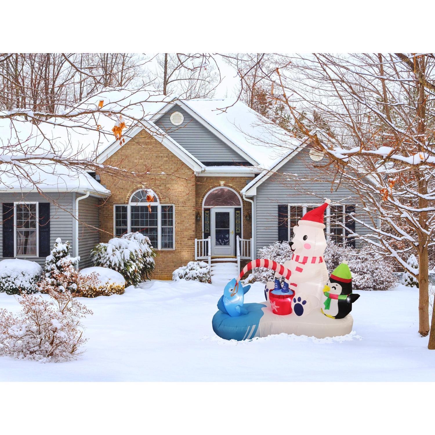 Celebrations Polar Bear Fishing 5 ft. Inflatable