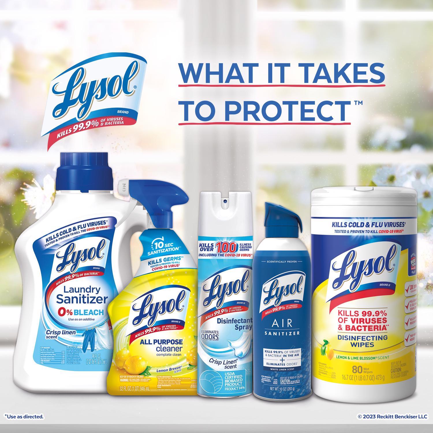 Lysol Crisp Linen Scent Disinfectant Spray 12.5 oz 1 pk