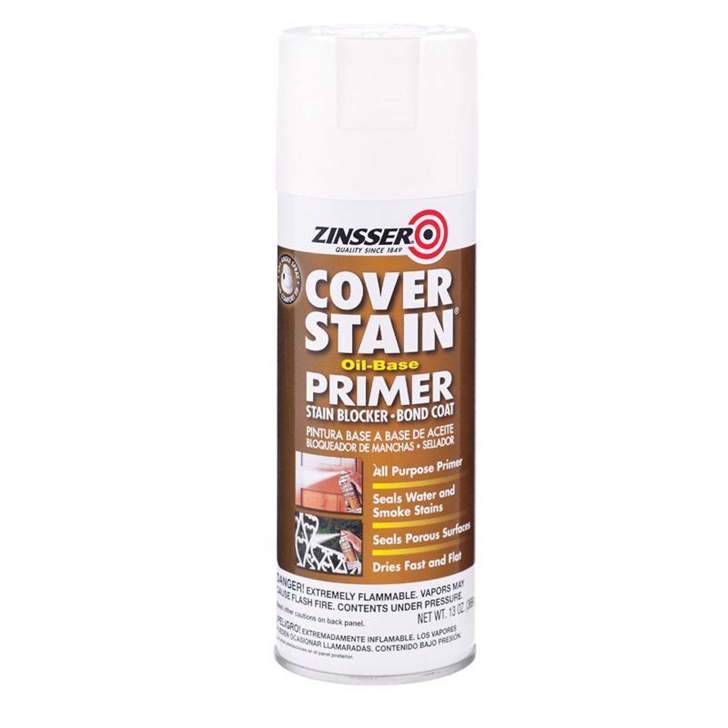 Zinsser Cover Stain White Flat OilBased Alkyd Spray Primer and Sealer