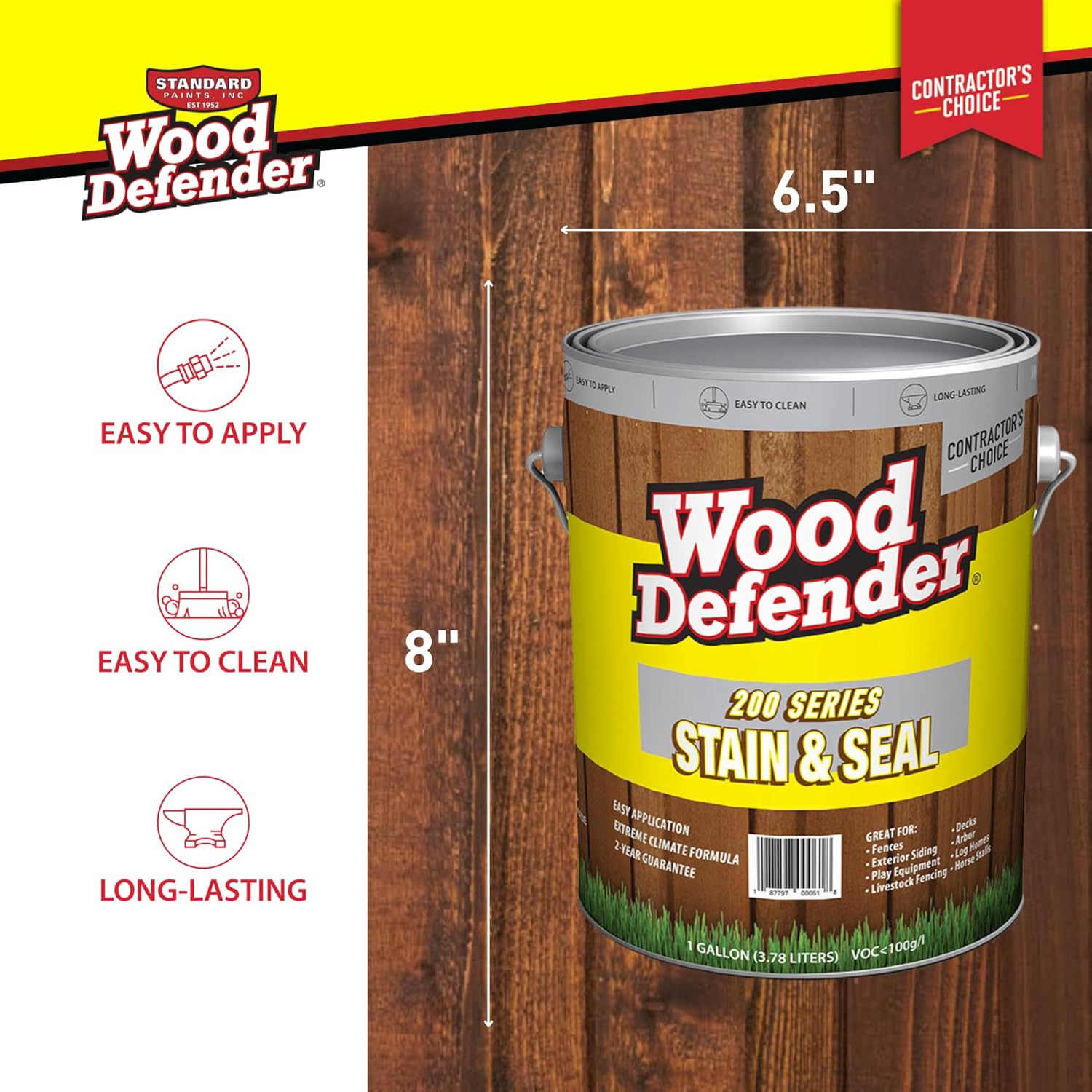 Wood Defender 200 Series Sable Brown Semi-Transparent Stain & Sealer gallon