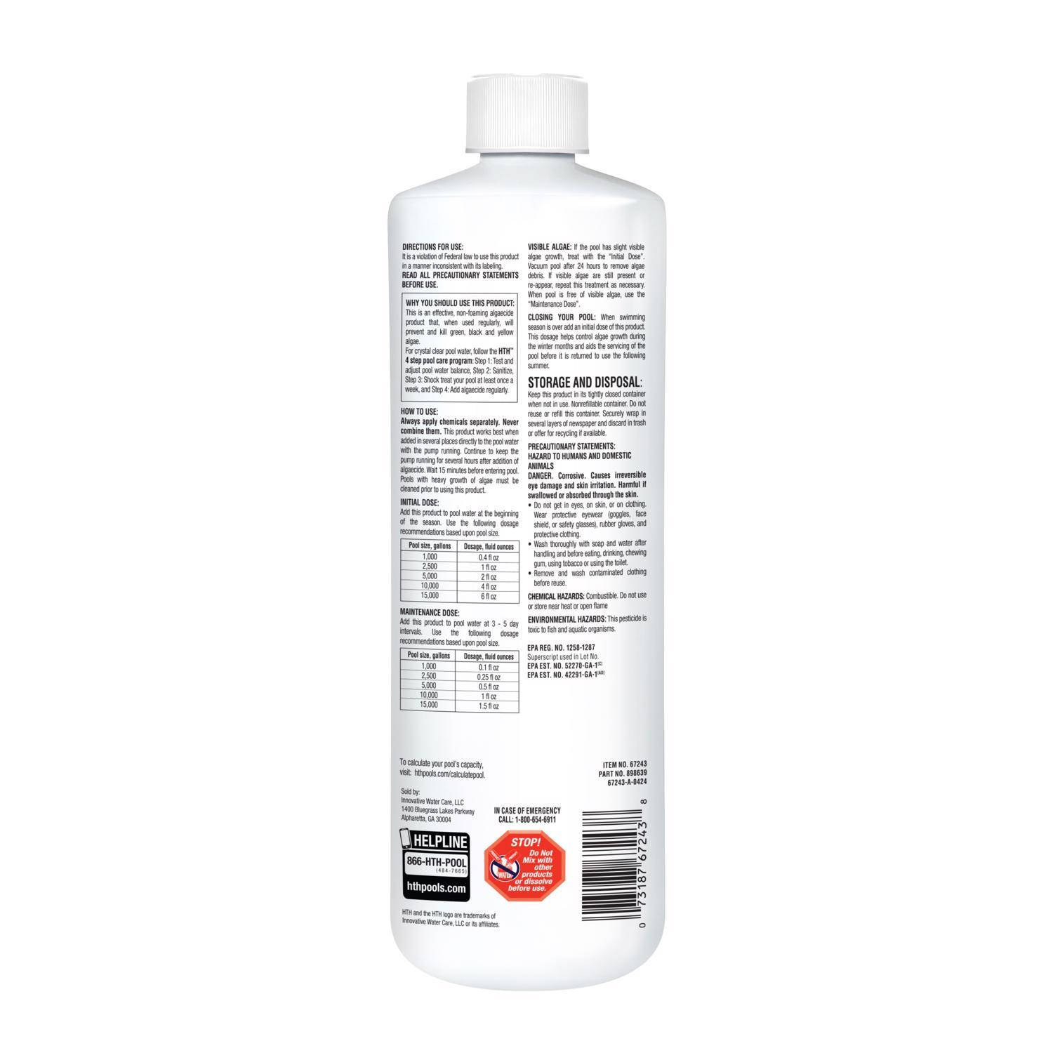 HTH Pool Care Liquid Algae Guard 1 qt