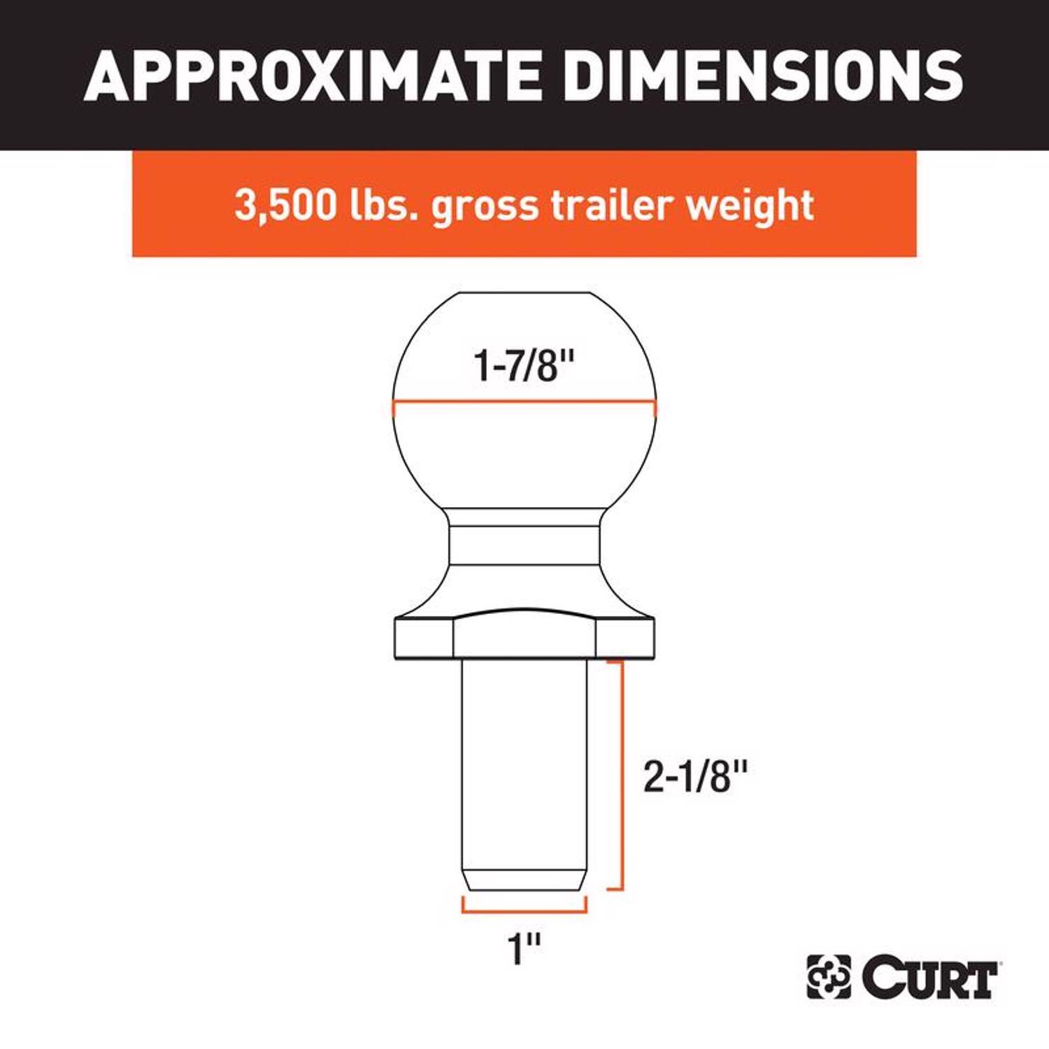 CURT 3500 lb. cap. 1-7/8 in. Hitch Ball