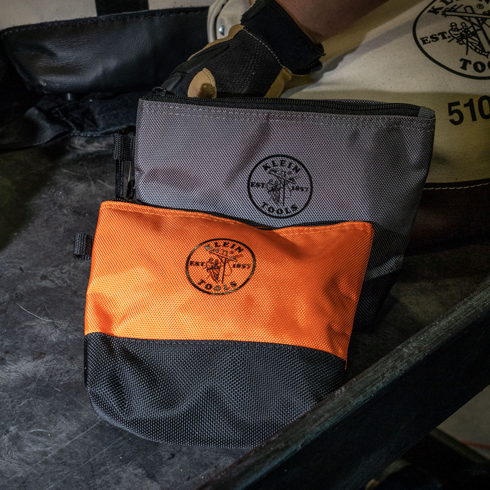 Klein Zipper Bag, Stand-Up Tool Pouch, 2-Pack