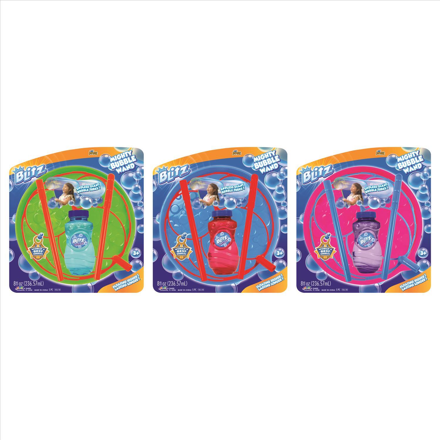 Blitz Bubbles Mighty Bubble Wand Multicolored 1 pc