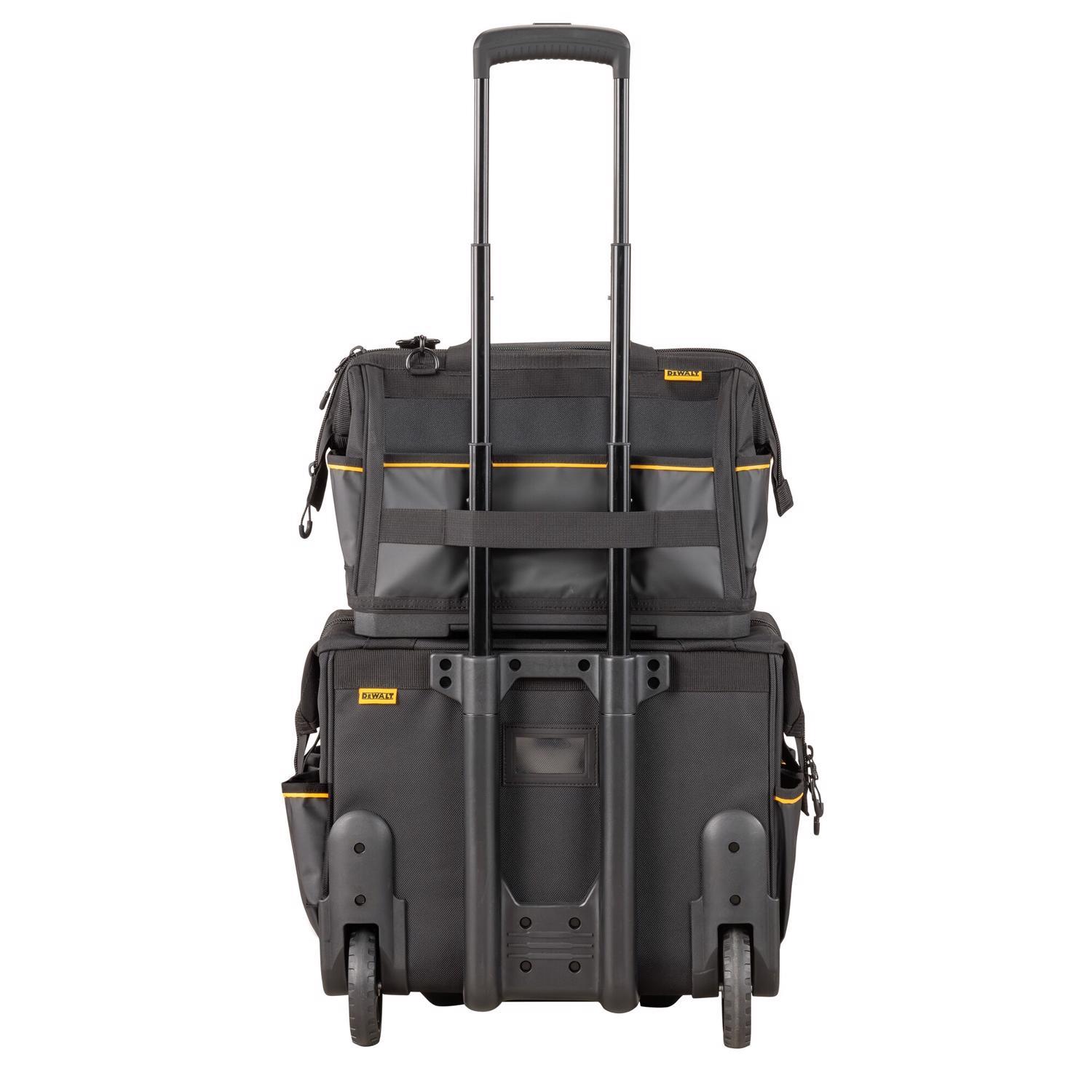 DEWALT Polyester/Tarpaulin Open Mouth All-Purpose Tool Bag 19 pocket Black/Yellow 1 pc