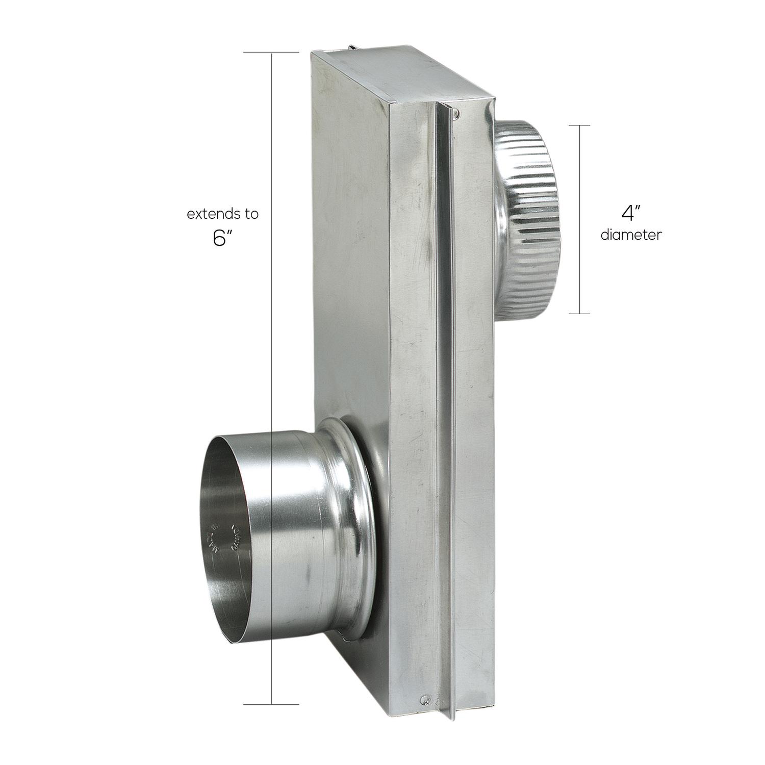 Ace 6 in. L X 4 in. D Black/Silver Aluminum Adjustable Dryer Connector