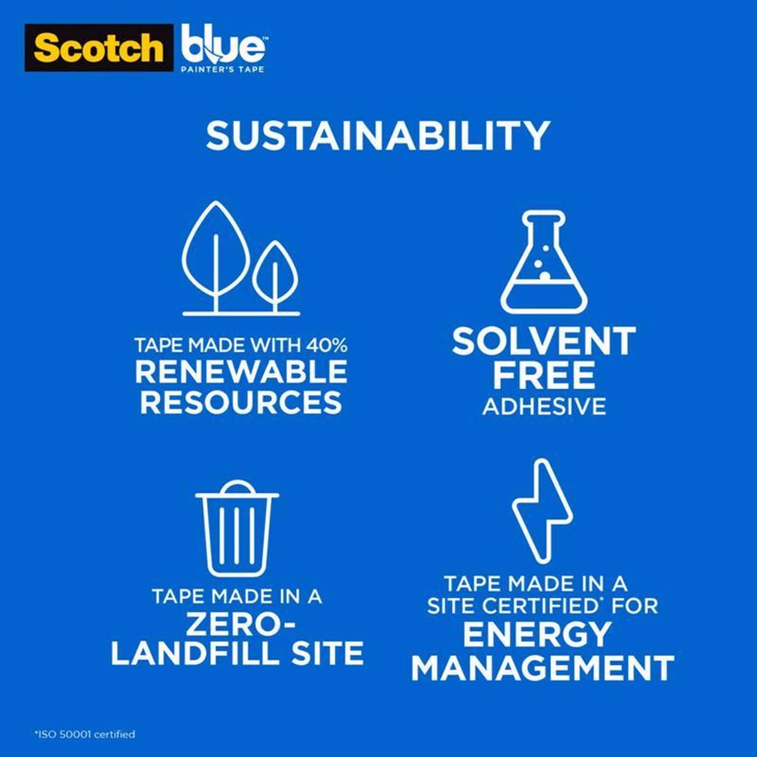 ScotchBlue 1.41 in. W X 60 yd L Blue Medium Strength Painter's Tape 3 pk