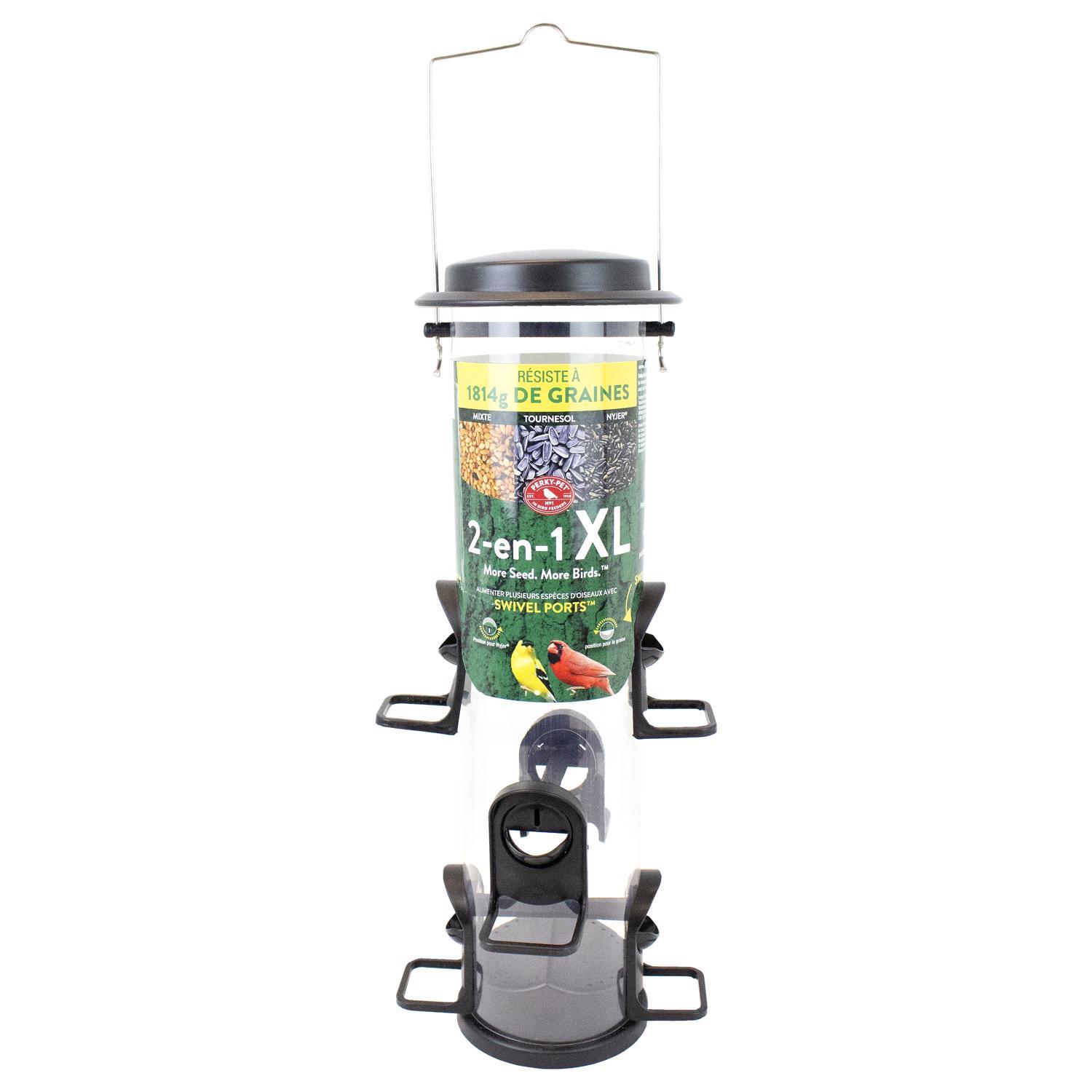 Perky-Pet Goldfinch 4 lb Plastic 2-in-1 Tube Bird Feeder 6 ports