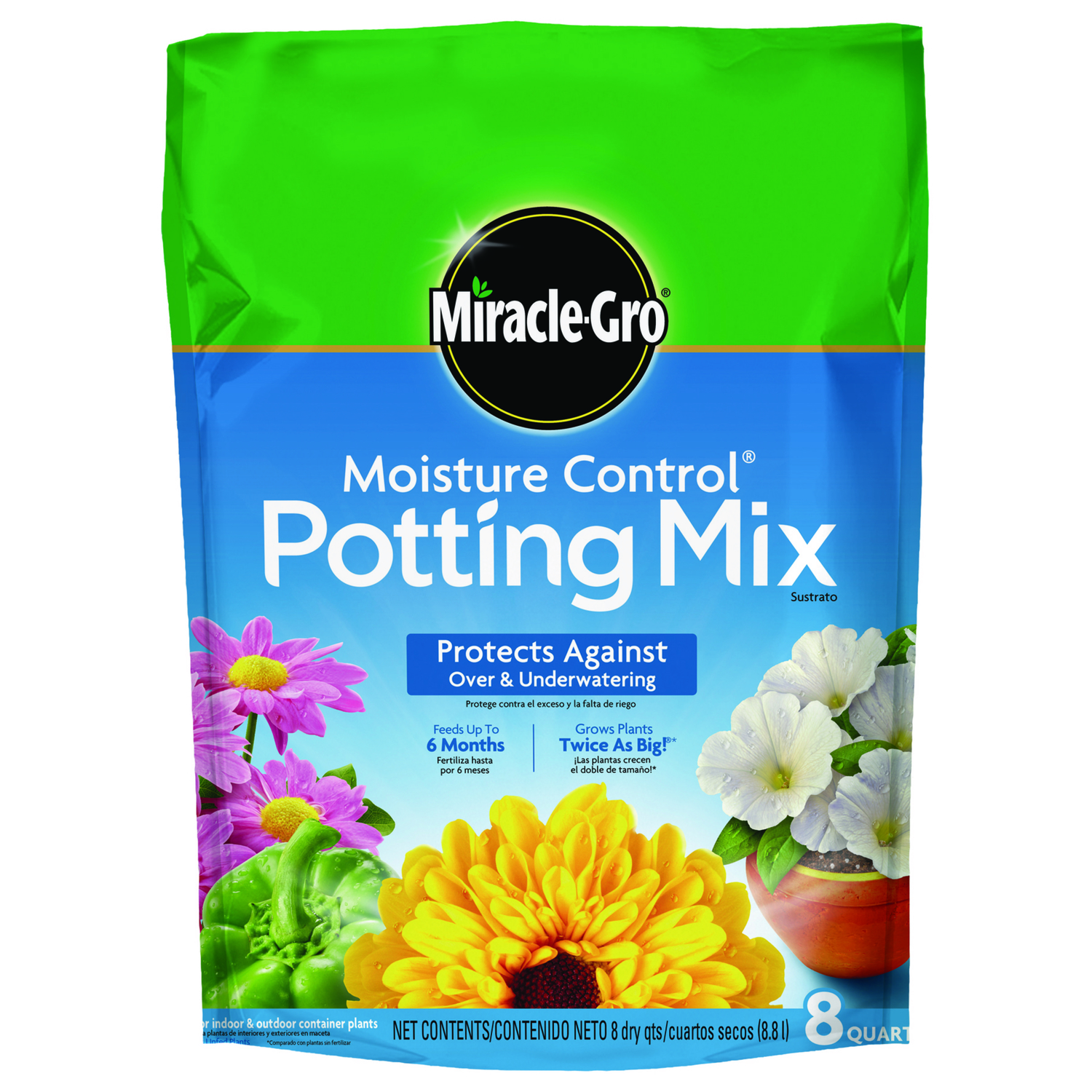 Miracle-Gro Moisture Control Flower and Plant Potting Mix 8 qt