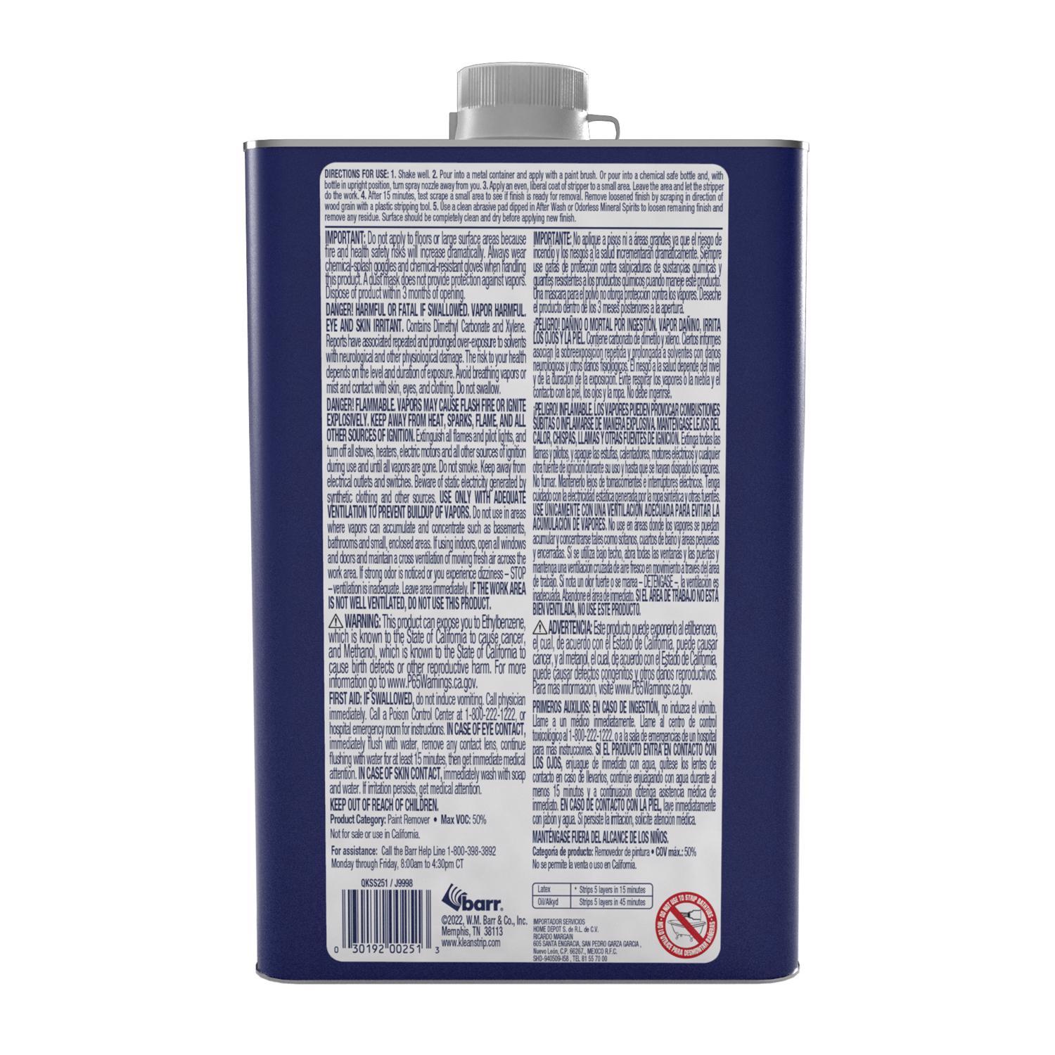 Klean Strip Sprayable Fast Paint and Varnish Stripper 1 qt